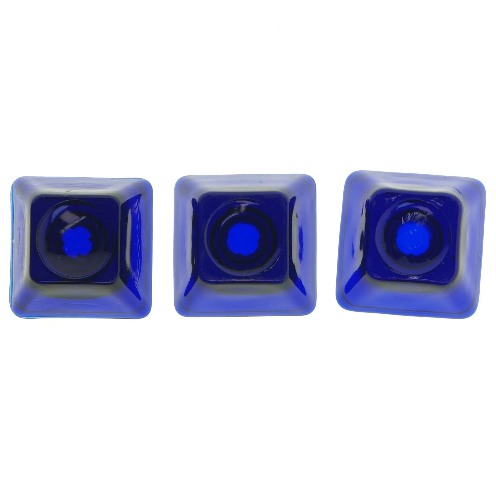 Holmegaard blå fyrfadslys (str. 6,5x6,5 cm)