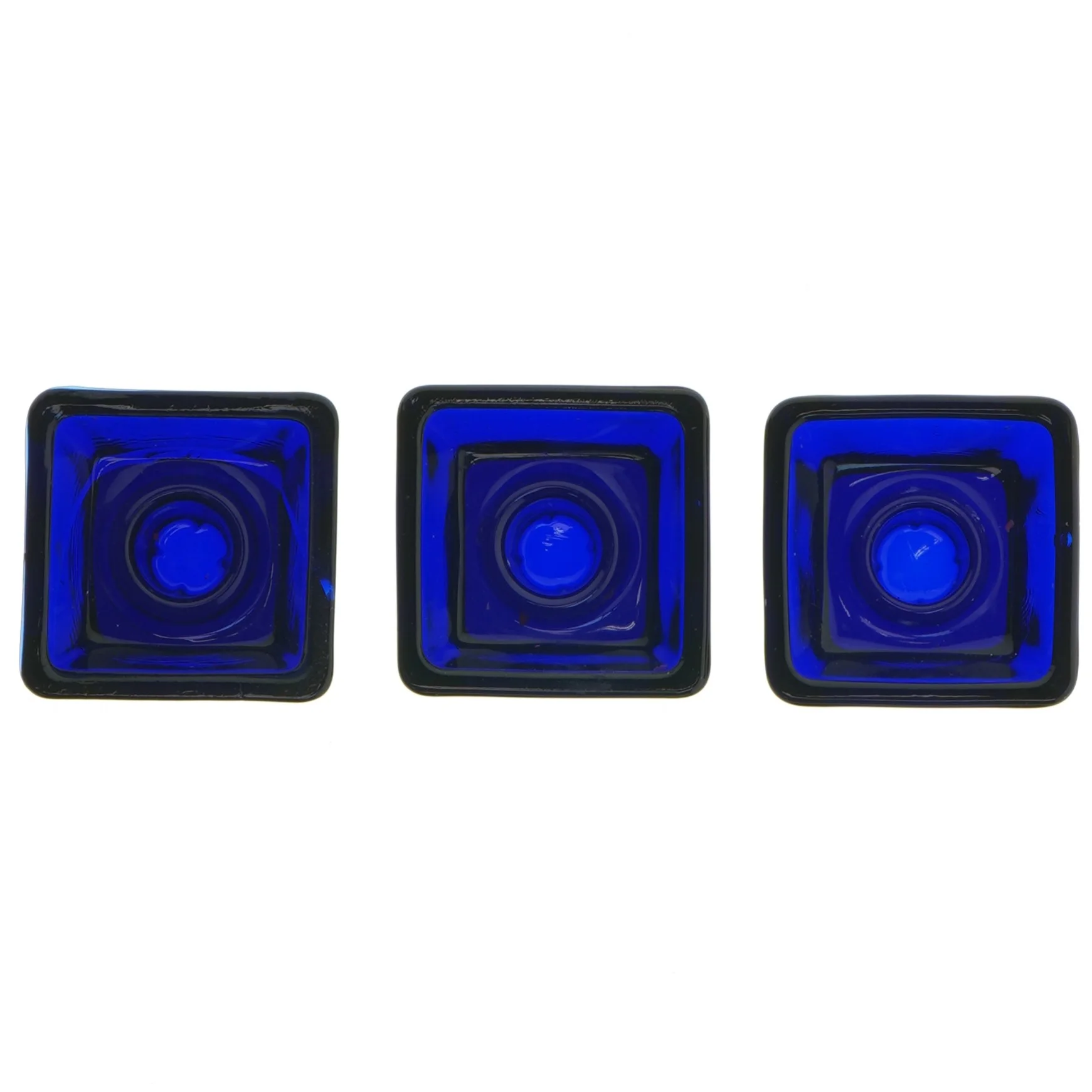 Holmegaard blå fyrfadslys (str. 6,5x6,5 cm)