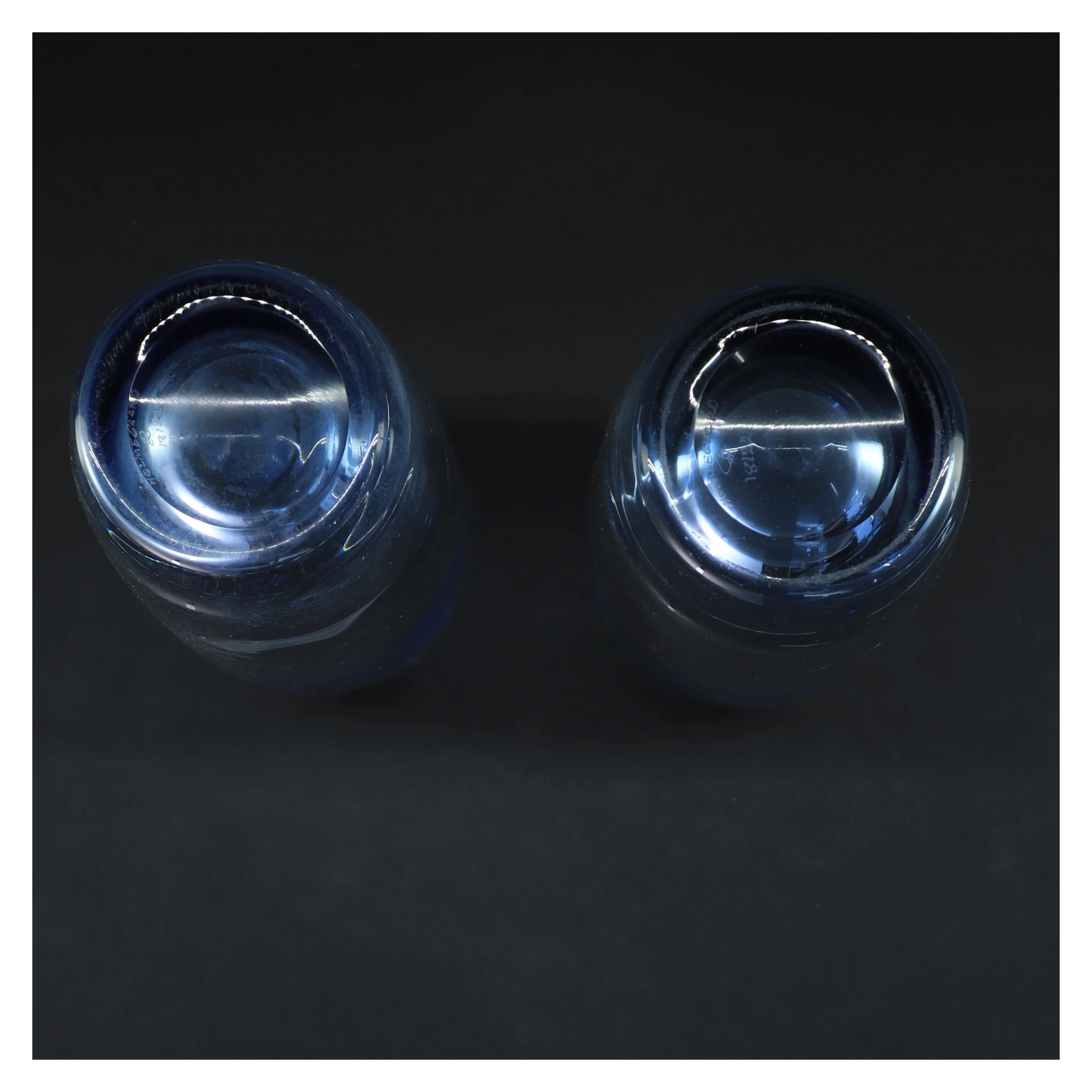 2 stk. Holmegaard Rondo vase – 28 cm – Per Lütken (str. Ø 7 cm længde 28 cm)