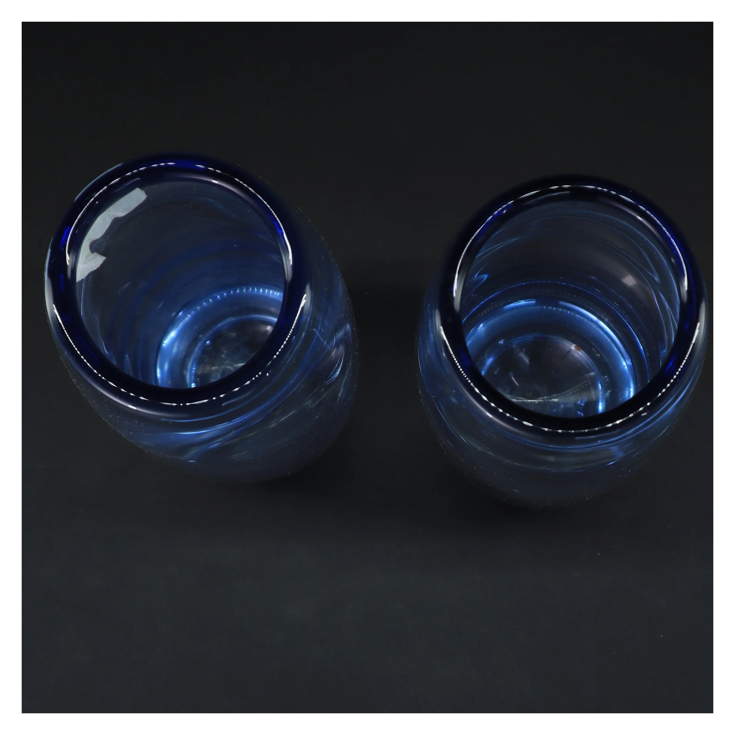 2 stk. Holmegaard Rondo vase – 28 cm – Per Lütken (str. Ø 7 cm længde 28 cm)