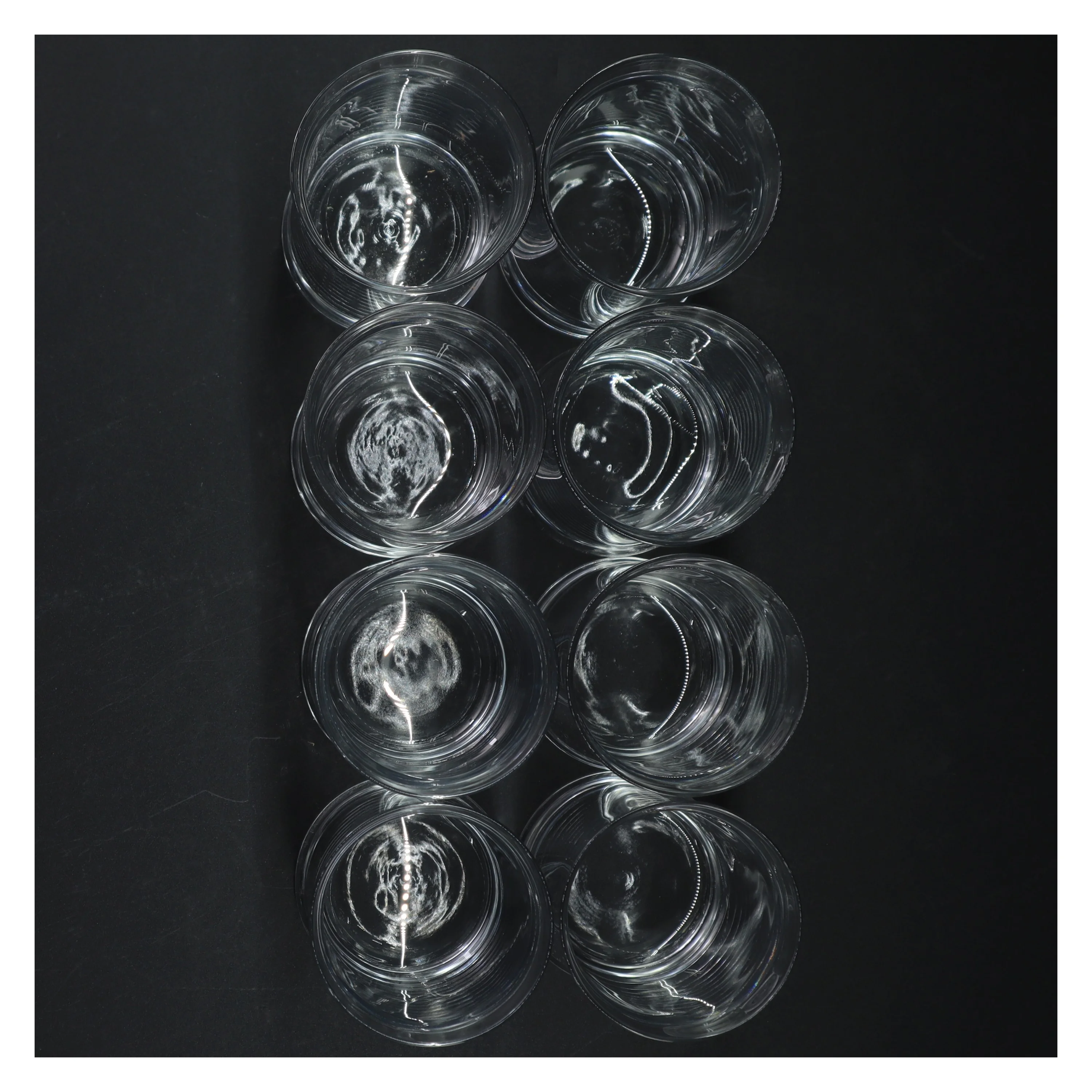 8 ens glas (str. H. 13 cm)