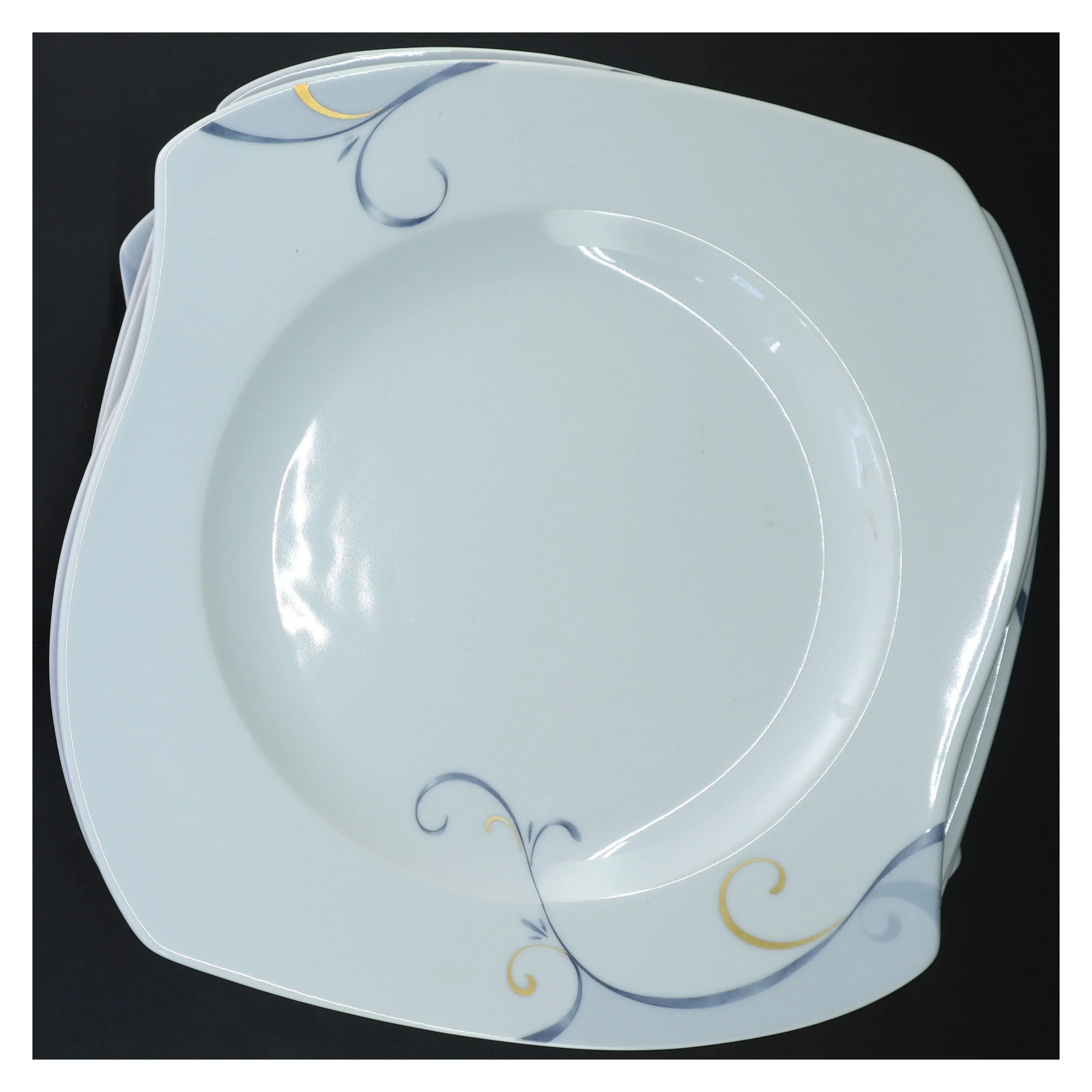 6 tallerkner fra Fyrklöveren Victoria (str. 6 stk 26x26 cm)