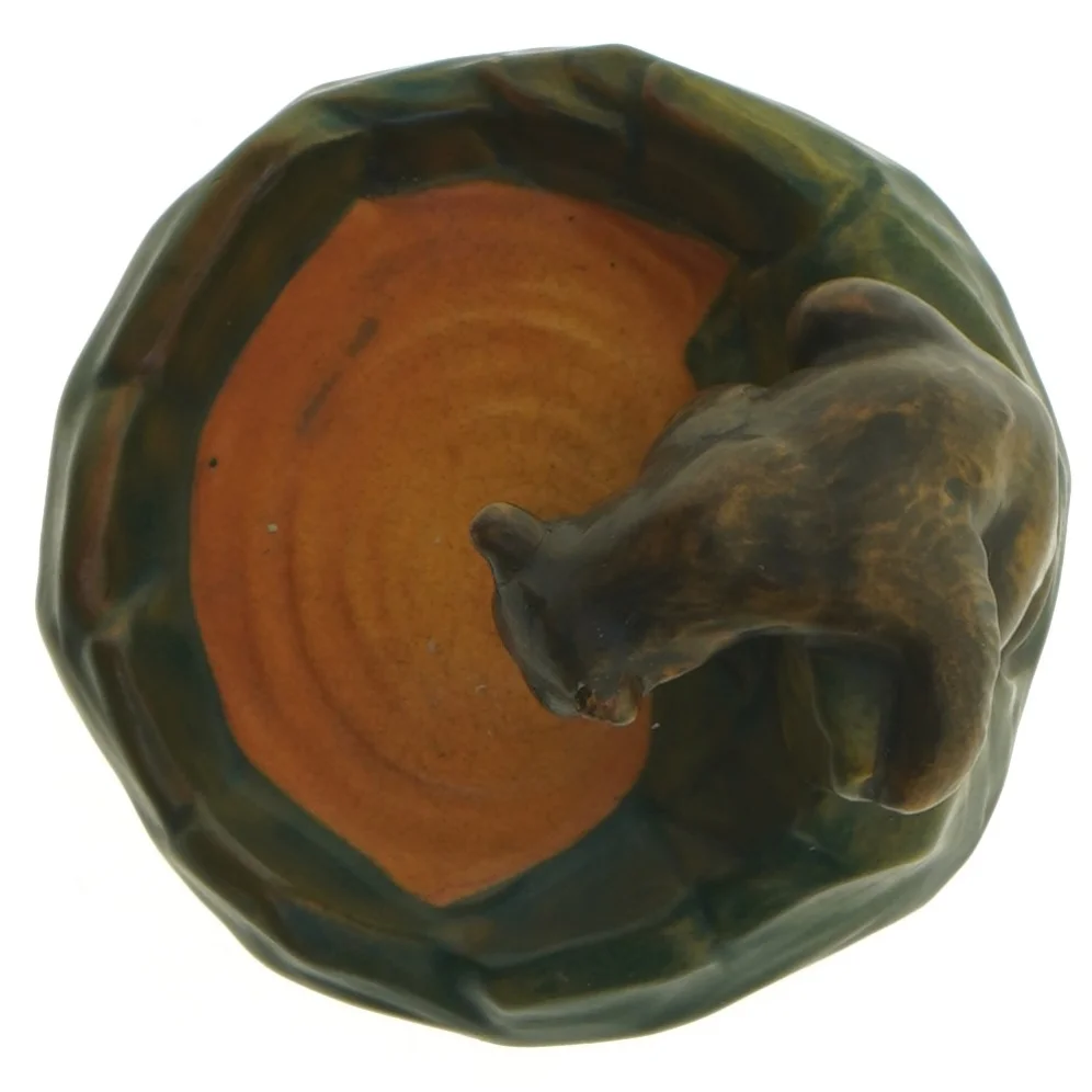 Ibsens enke skål med bjørn (str. Ø 12 cm)