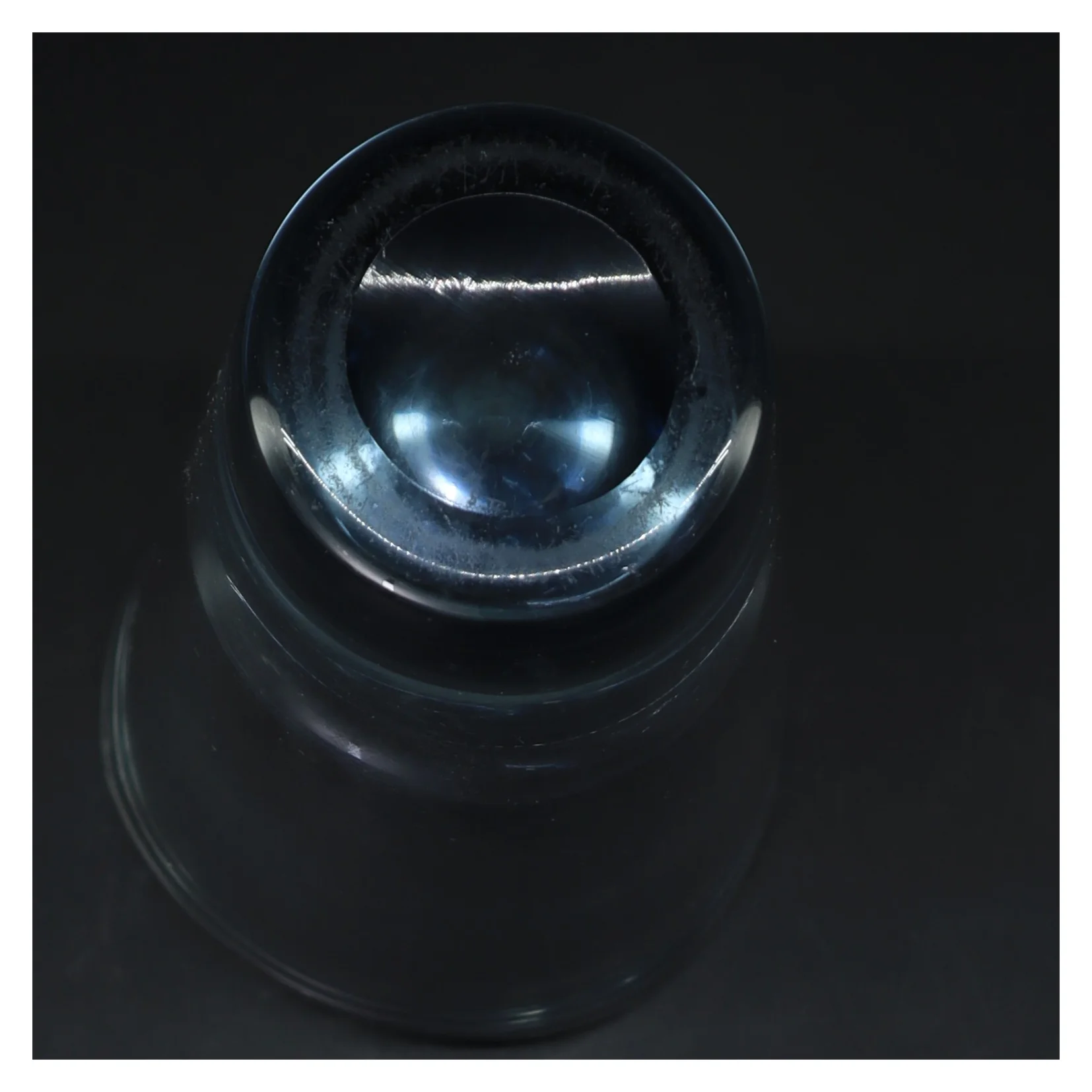 Holmegaard Akvablå vase (str. Ø 11 cm Længde 27 cm)