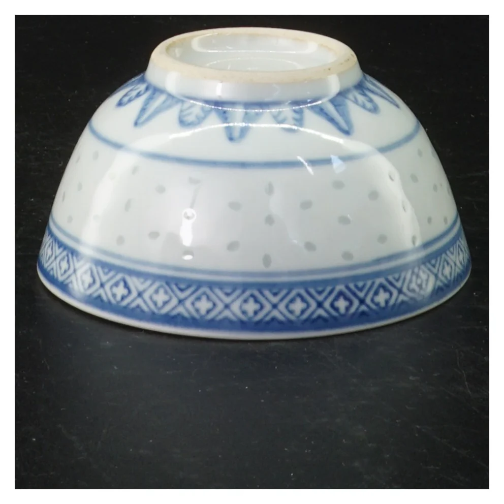 Blå og hvid porcelænsskål (str. Ø 10 cm)