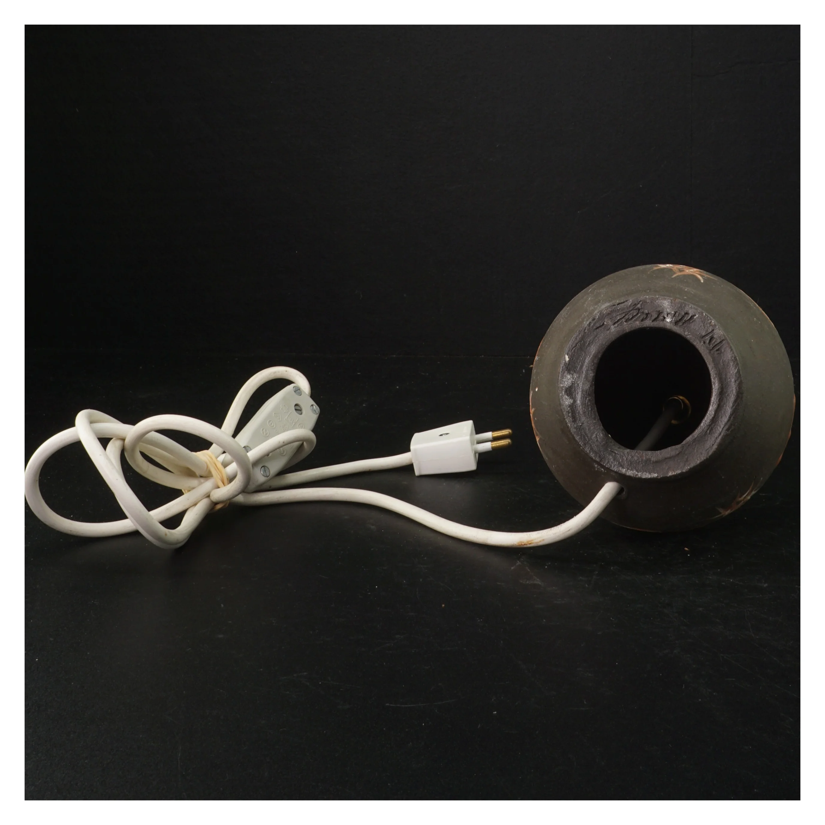 Håndlavet Keramik bordlampe fra Bornholm (str. H 21 cm)