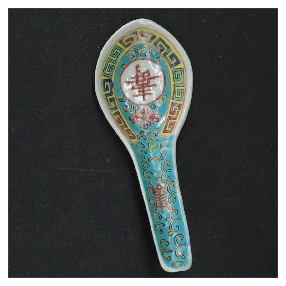 Dekorativ kinesisk porcel&aelig;nsske (str. 12 cm)