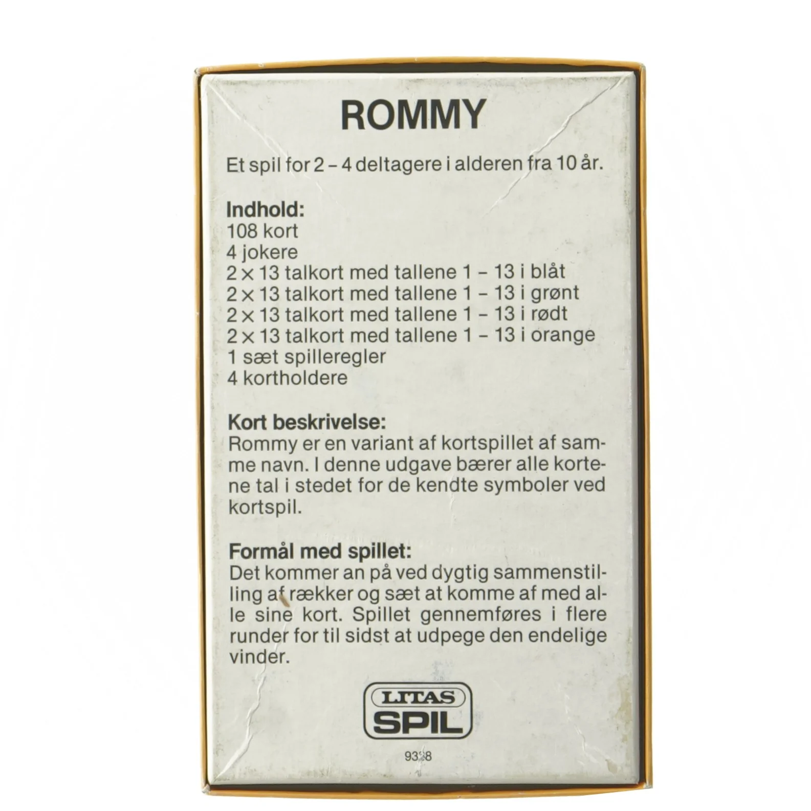 Rommy brætspil (str. 3,5x18x11,5 cm)