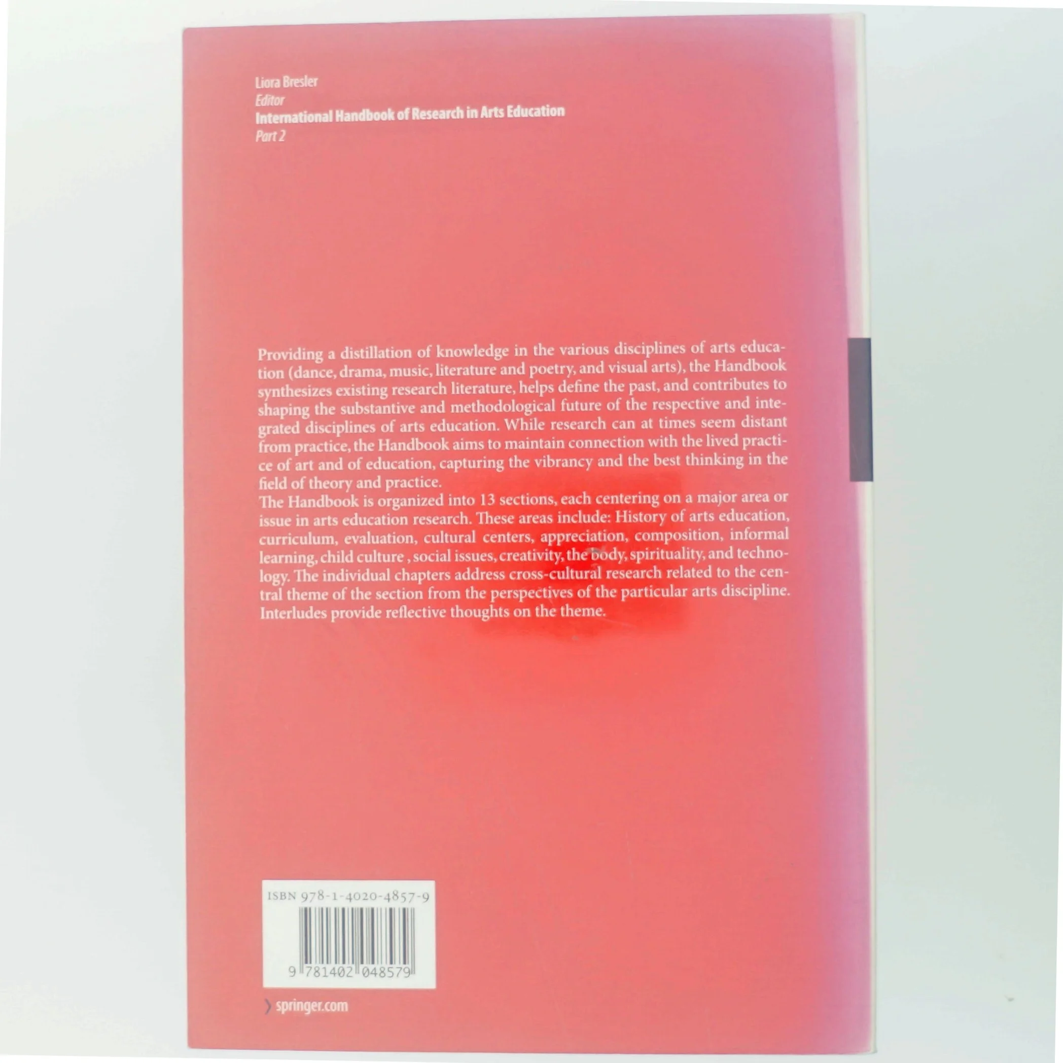 International handbook of research in arts education (Bog)