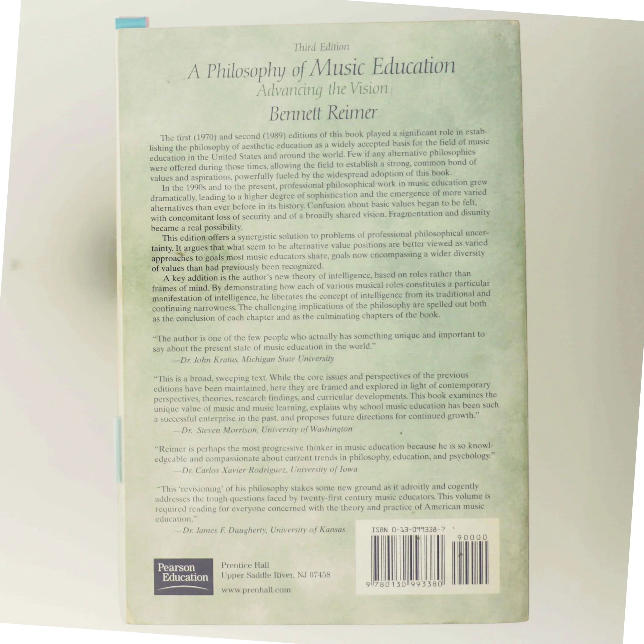 A philosophy of music education : advancing the vision (Bog)