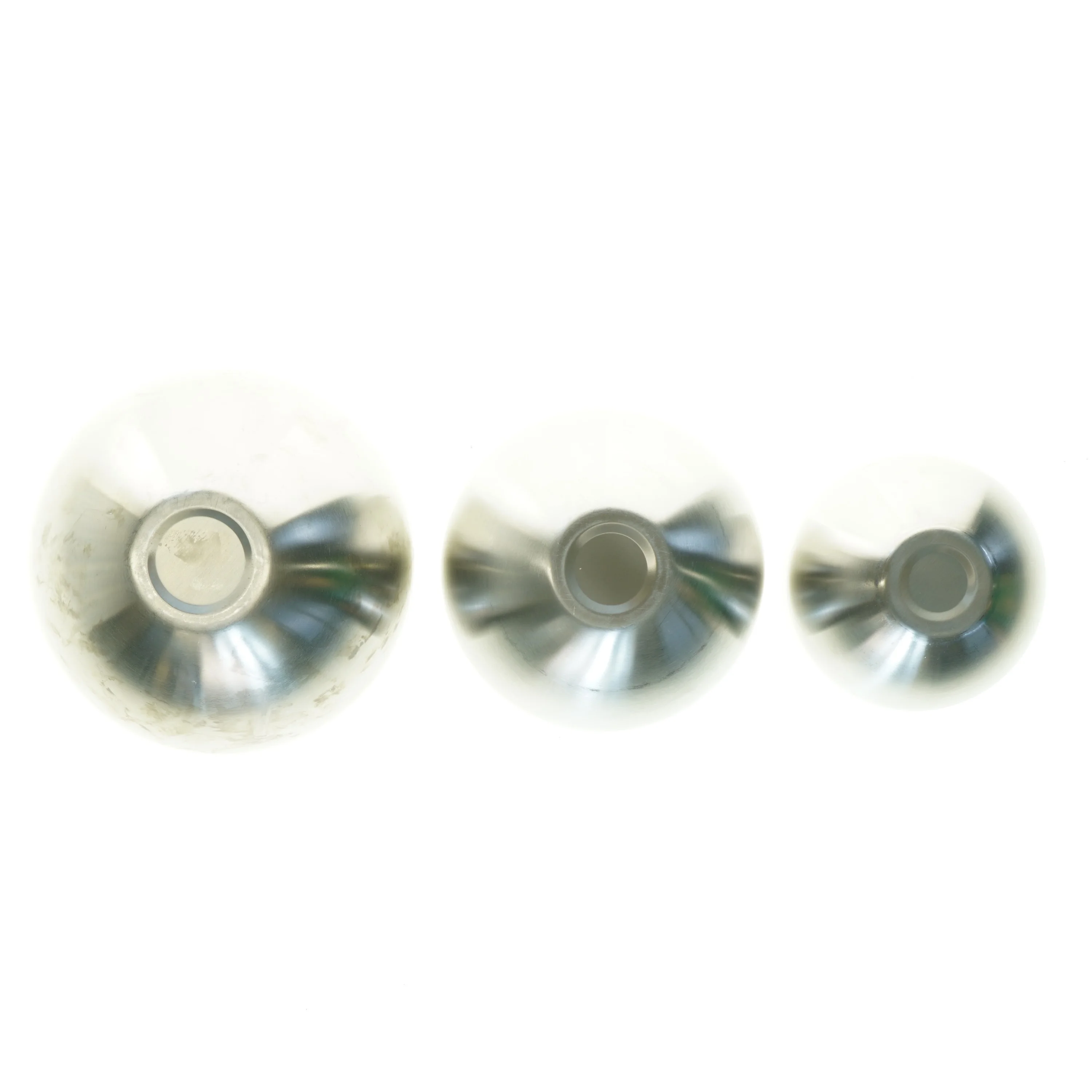 Rustfrit stål skålesæt (str. 7 x 16 cm og 9 x 20 cm og 12 x 24 cm)