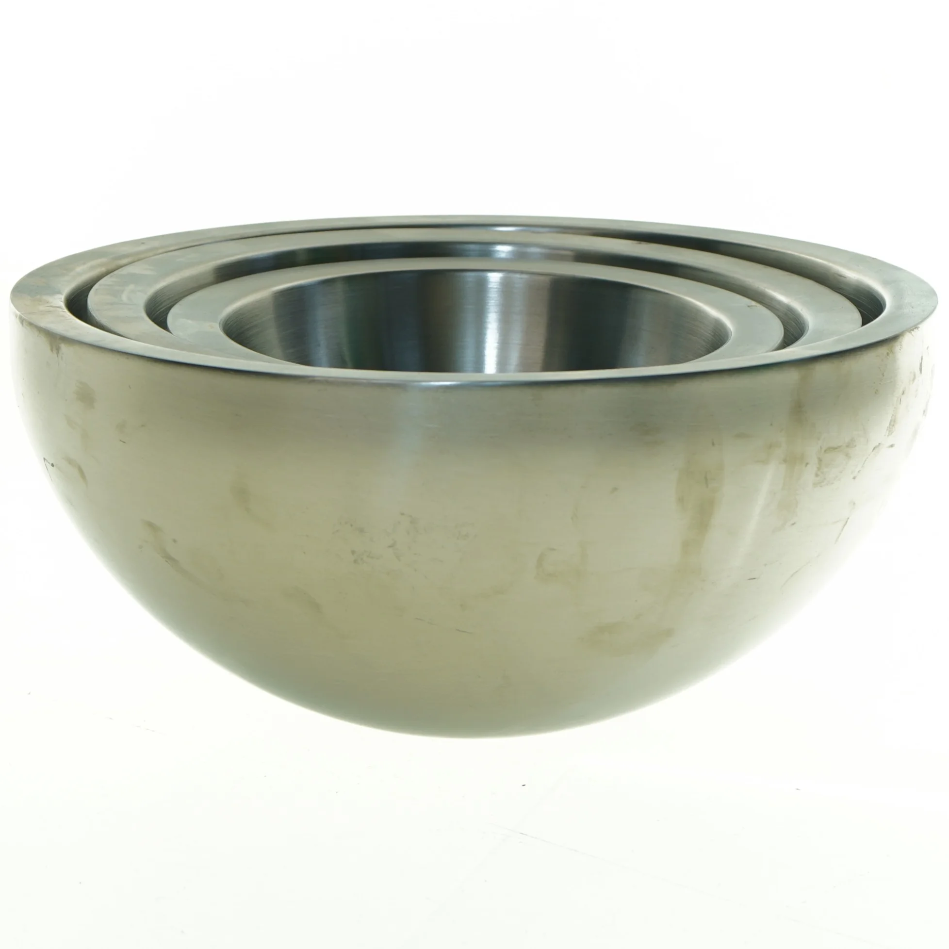 Rustfrit stål skålesæt (str. 7 x 16 cm og 9 x 20 cm og 12 x 24 cm)