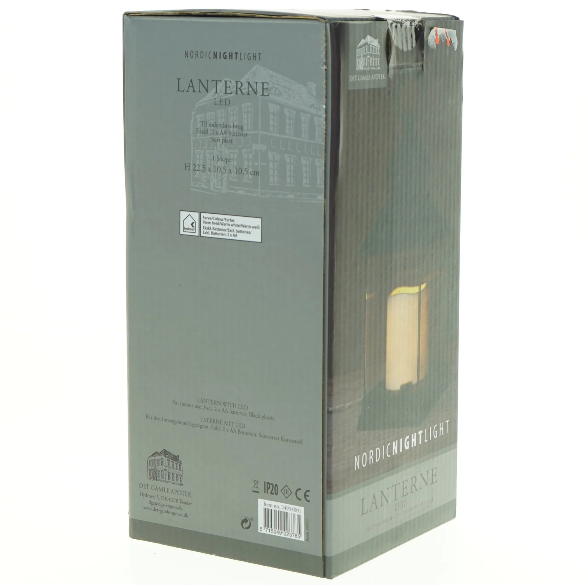LED Lanterne fra Det Gamle Apotek (str. 22 komma 5 x 10 komma 5 x 10 komma 5 cm)