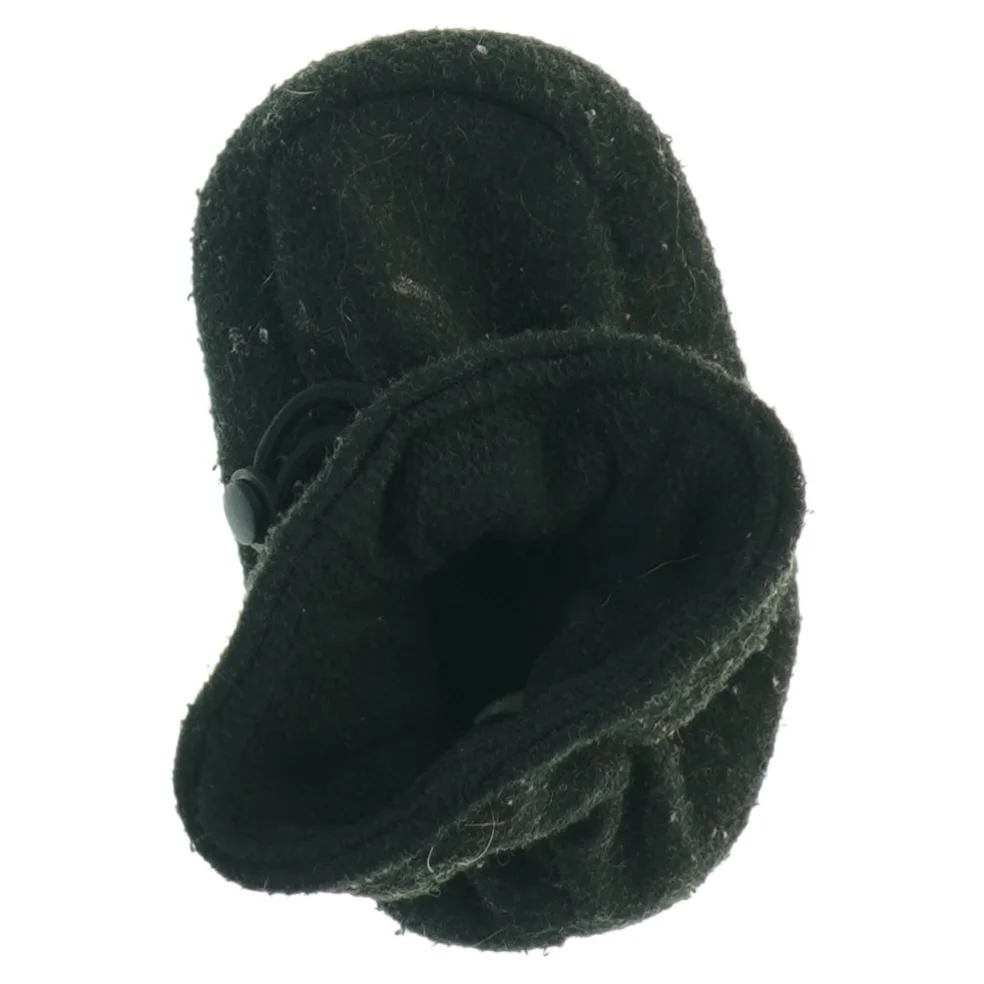 Sorte filt tøfler (str. Udvendig sal 13 cm)