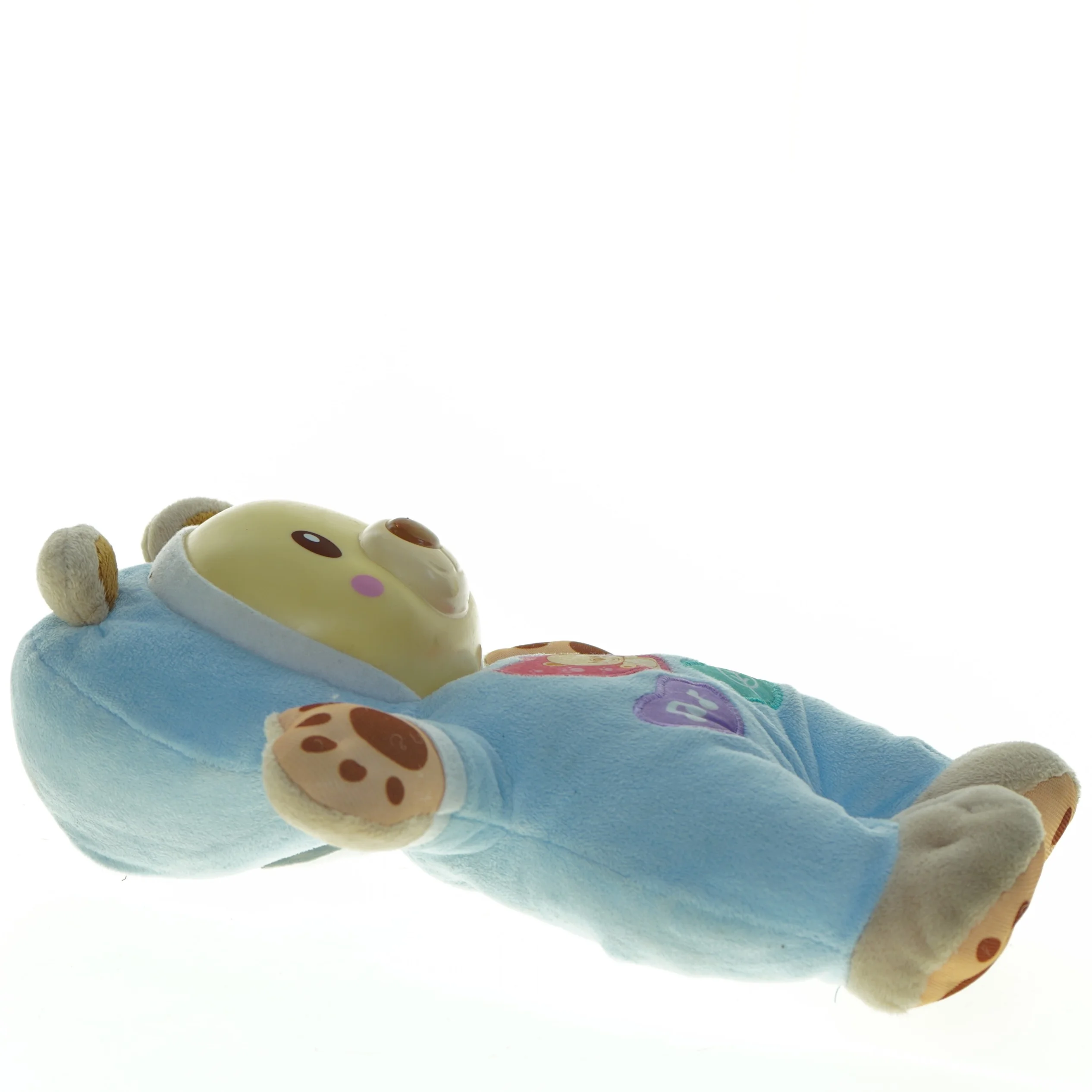 Synge bamse Blå plys teddybjørn med lyd og lys (str. 29 x 24 cm)