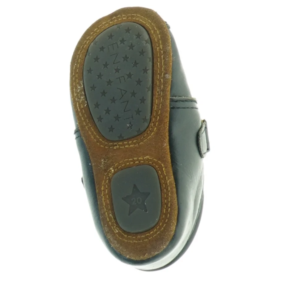 Sorte læderbørnesko med velcro (str. 20)