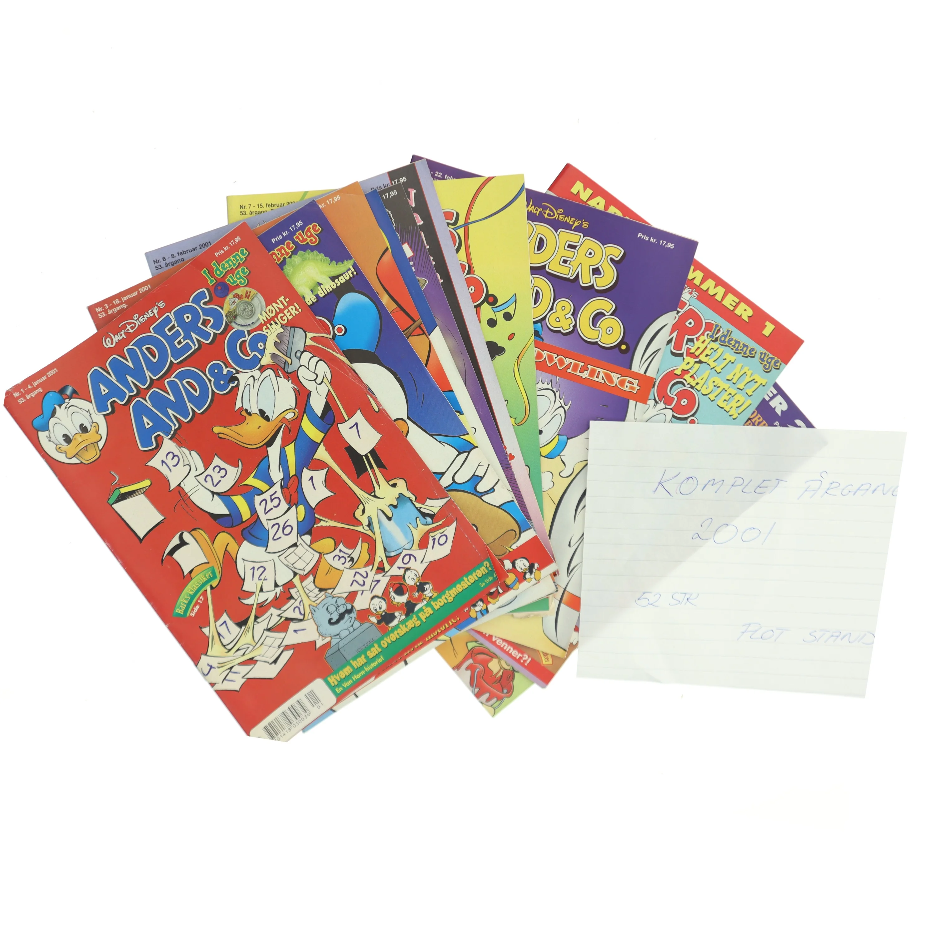 Komplet årgang 2001 Anders And & Co. Årgang 2001 (Bog)