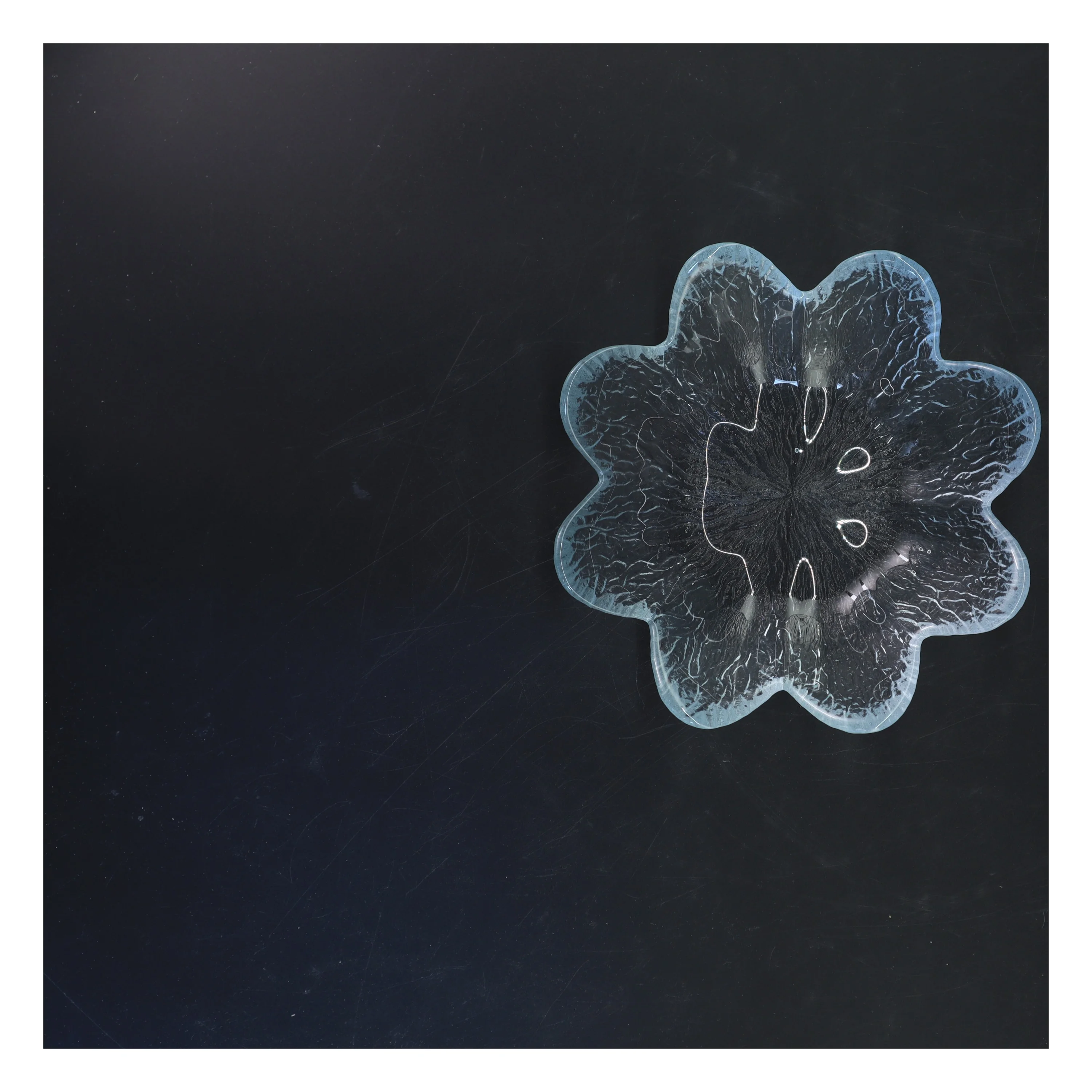 Glas skål - koral fra Holmegaard (str. 8x20 cm)