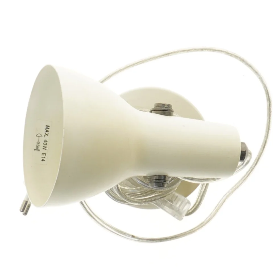 Hvid bordlampe (str. 14x14 cm)