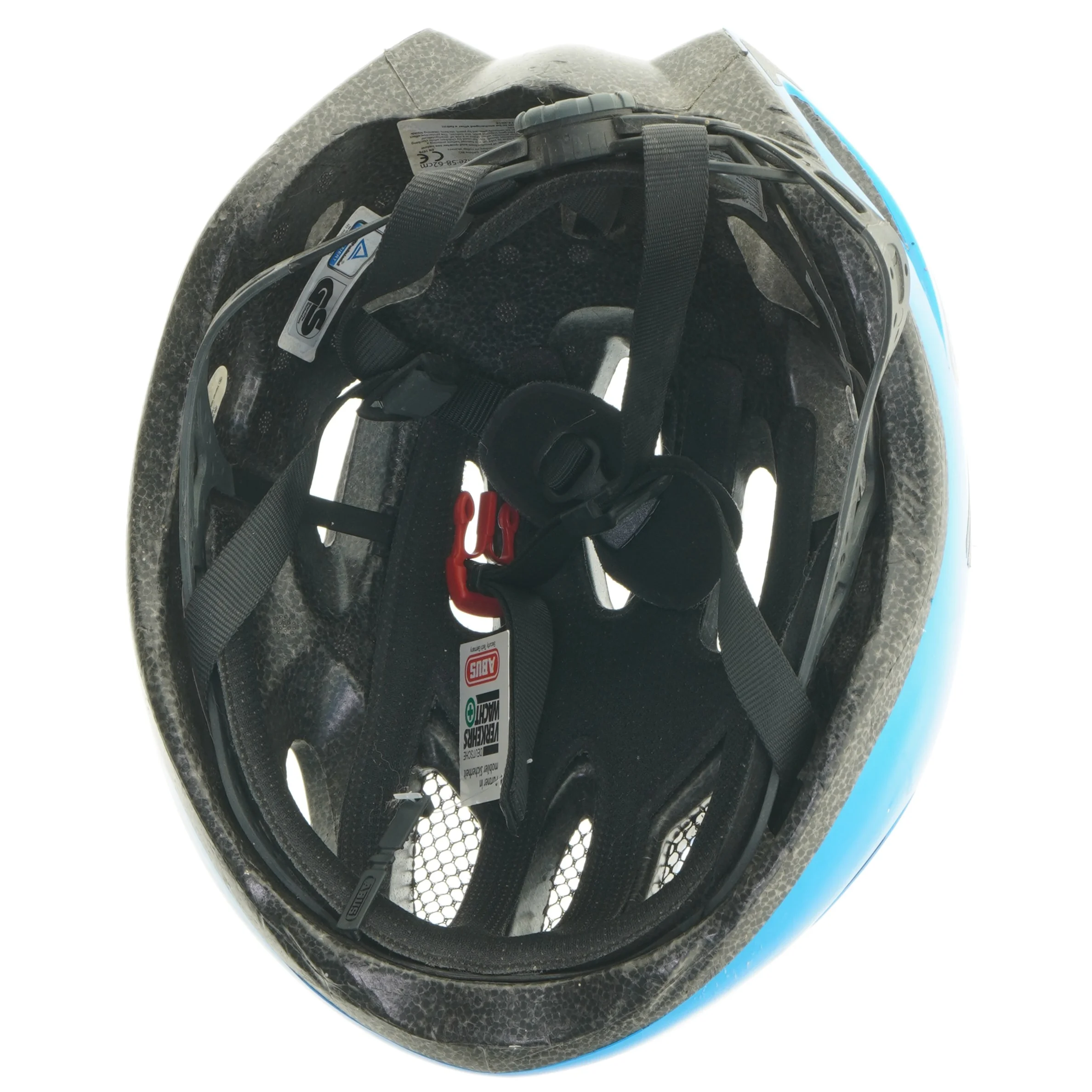 Blå cykelhjelm fra Abus (str. 58-62 cm)