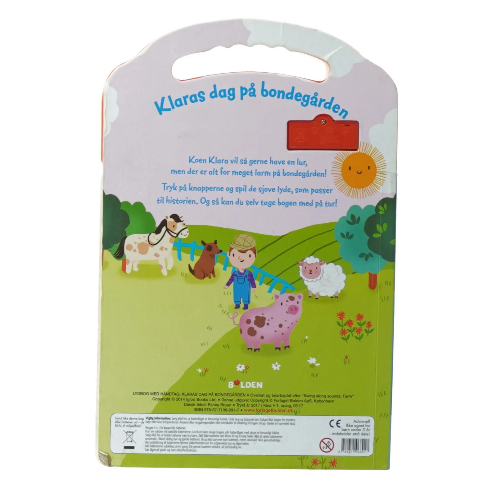 Klaras dag på bondegården: En bærbar bog med 4 magiske lyde fra Folken (str. 30 x 20 cm)