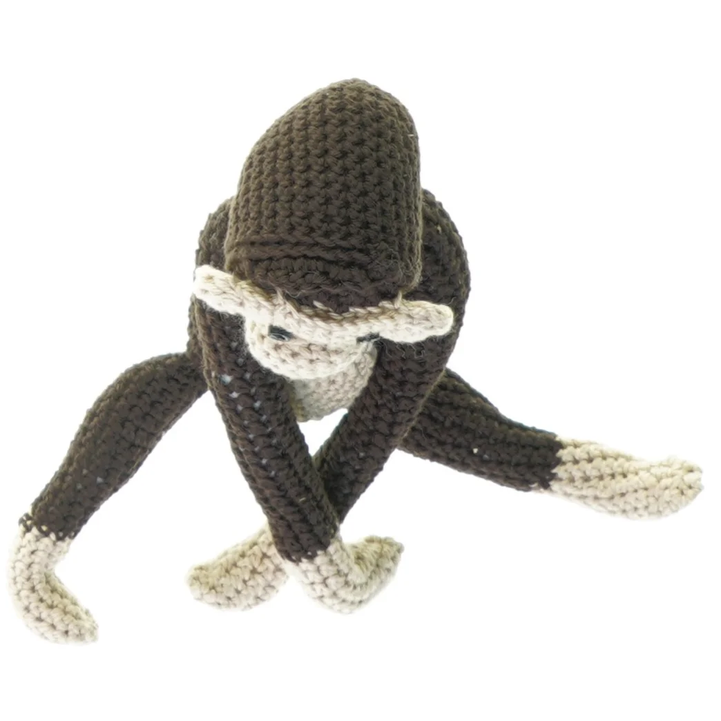 Hæklet abe (str. 25 x 6 cm)