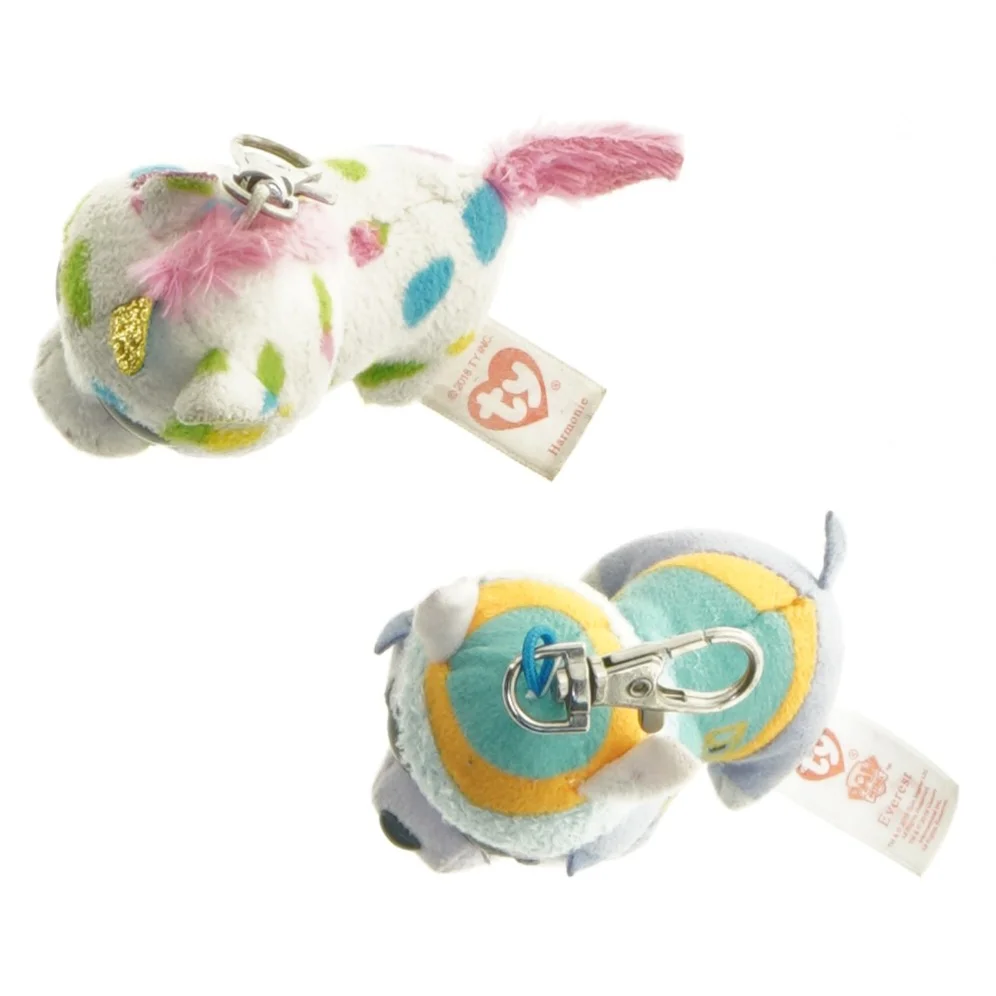 Nøgleringe med bamser fra Ty (str. 9 x 9 x 4 cm)