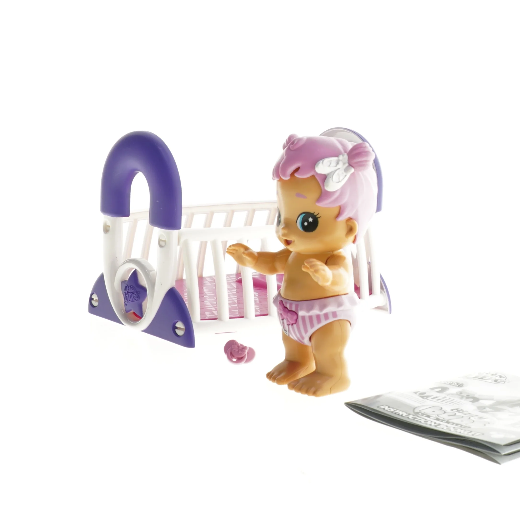 Little Live Bizzy Bubs Legetøjsbaby med vugge og tilbehør