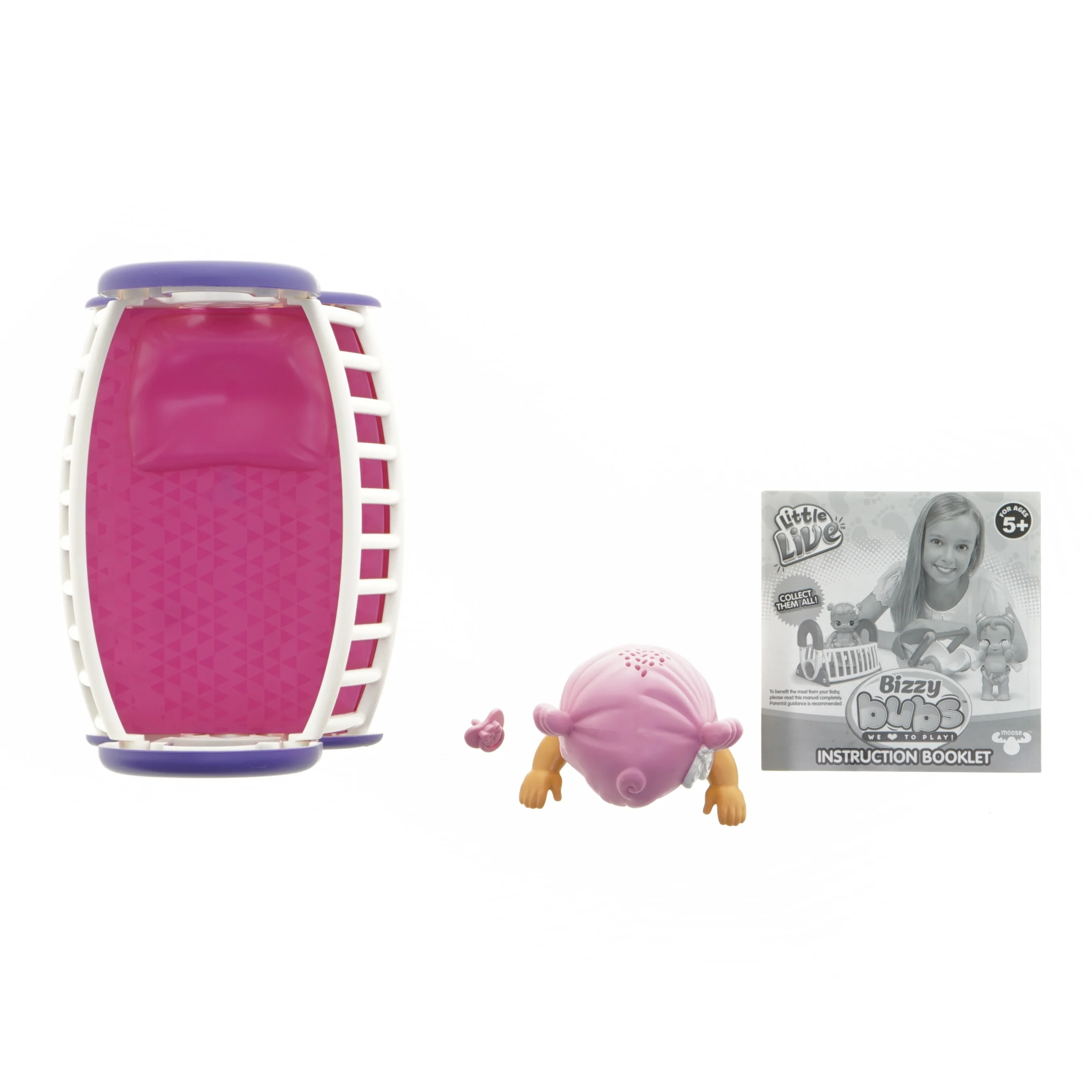 Little Live Bizzy Bubs Legetøjsbaby med vugge og tilbehør