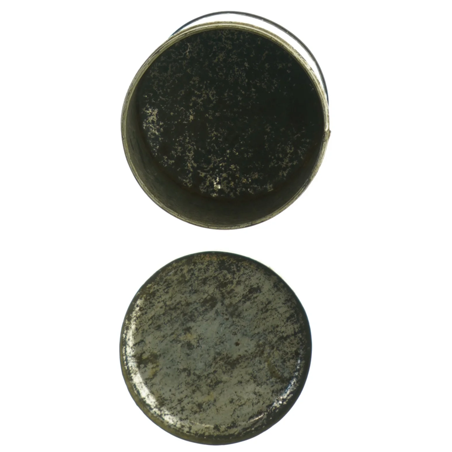 Vintage kagedåse (str. H. 10,5 cm. ø. 9 cm)