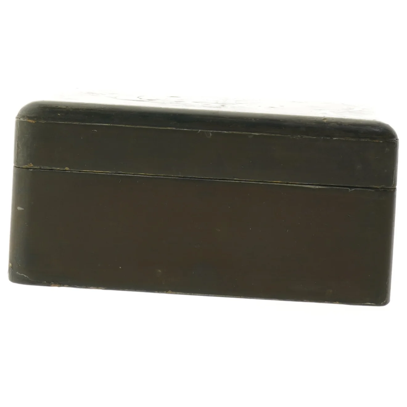 Vintage trææske med præget dekoration (str. 20 x 14,5 x 9 cm)