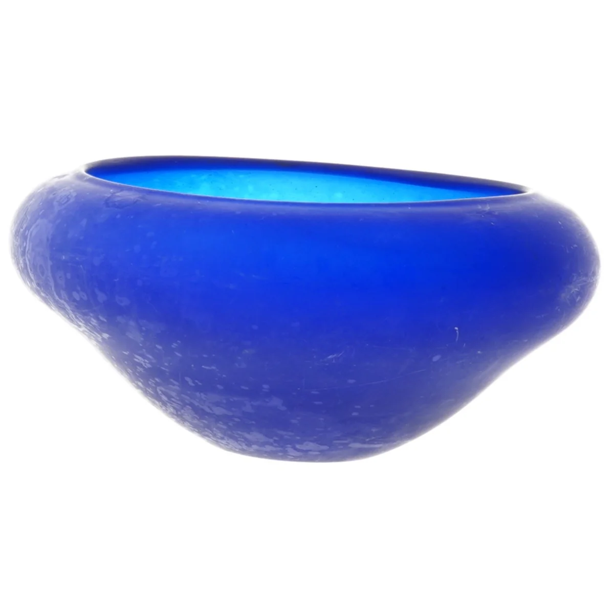 Blå glasskål (str. Ø. 20 cm)