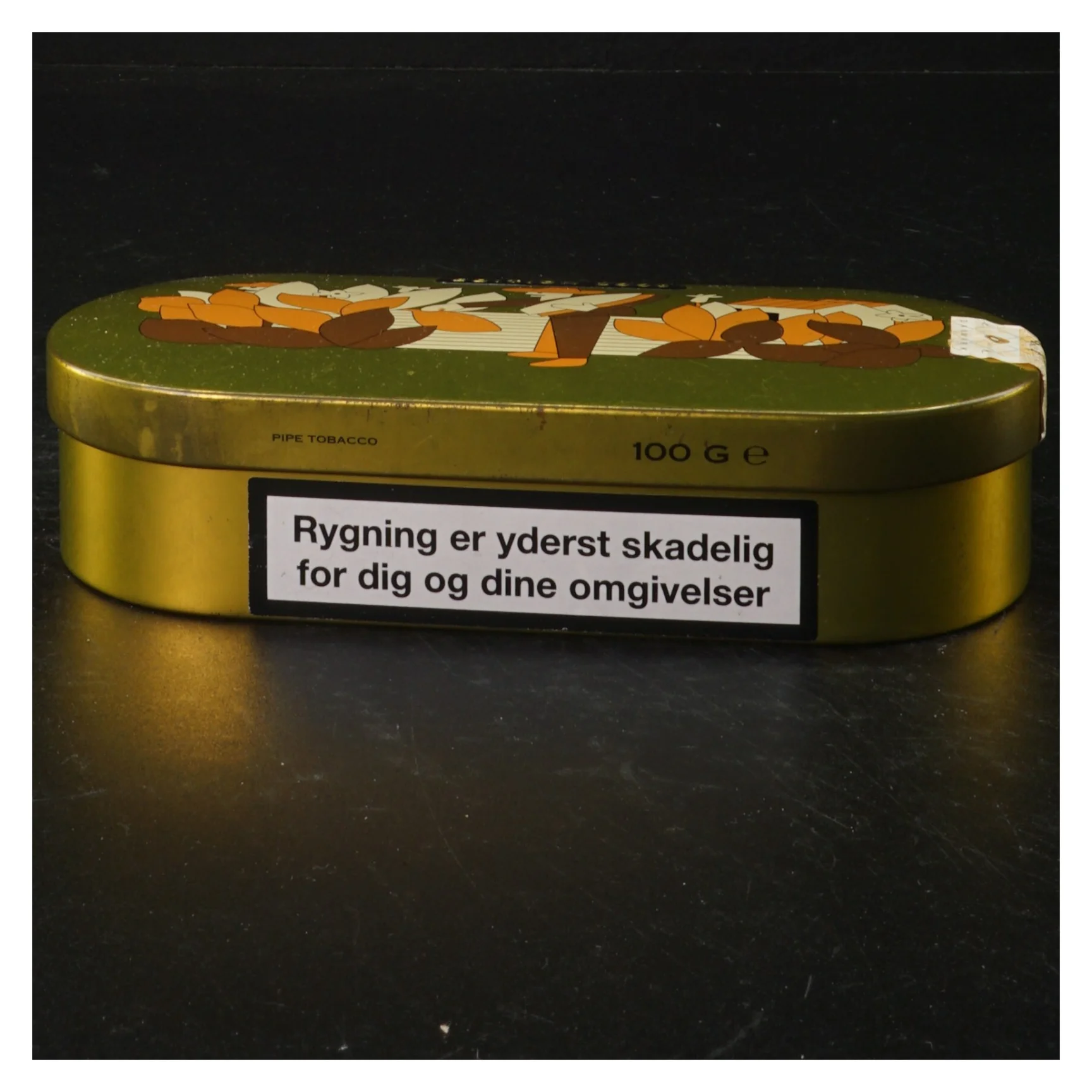 Gammel tobaksdåse  (str. 18 x 8 cm)