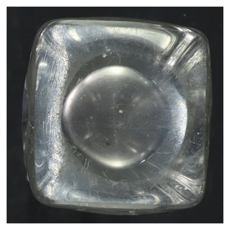 Gammel glasvase (str. H. 20 cm)