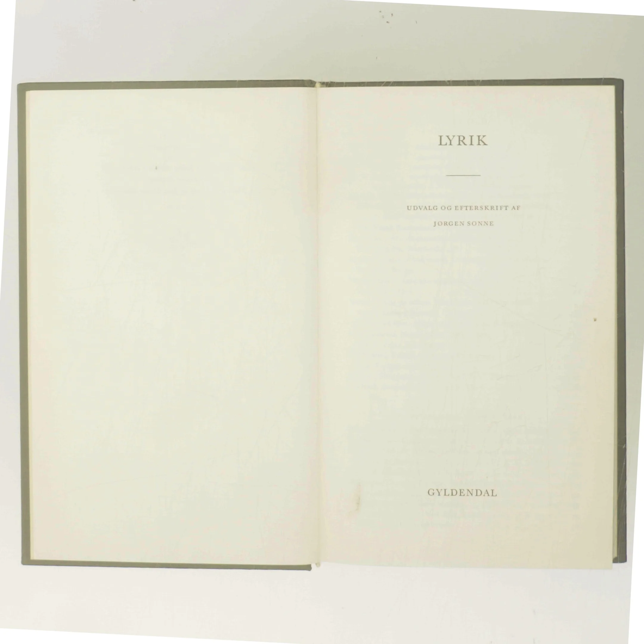 Lyrik af Jørgen Sonne (Bog)