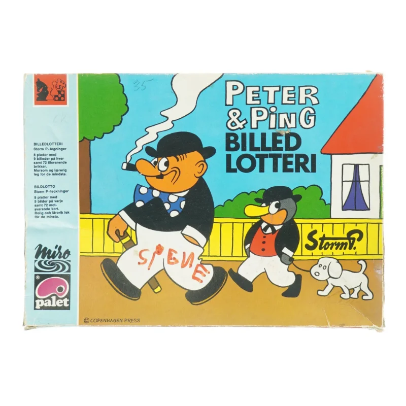 Vintage Peter og Ping billedlotteri (str. 28 x 20)