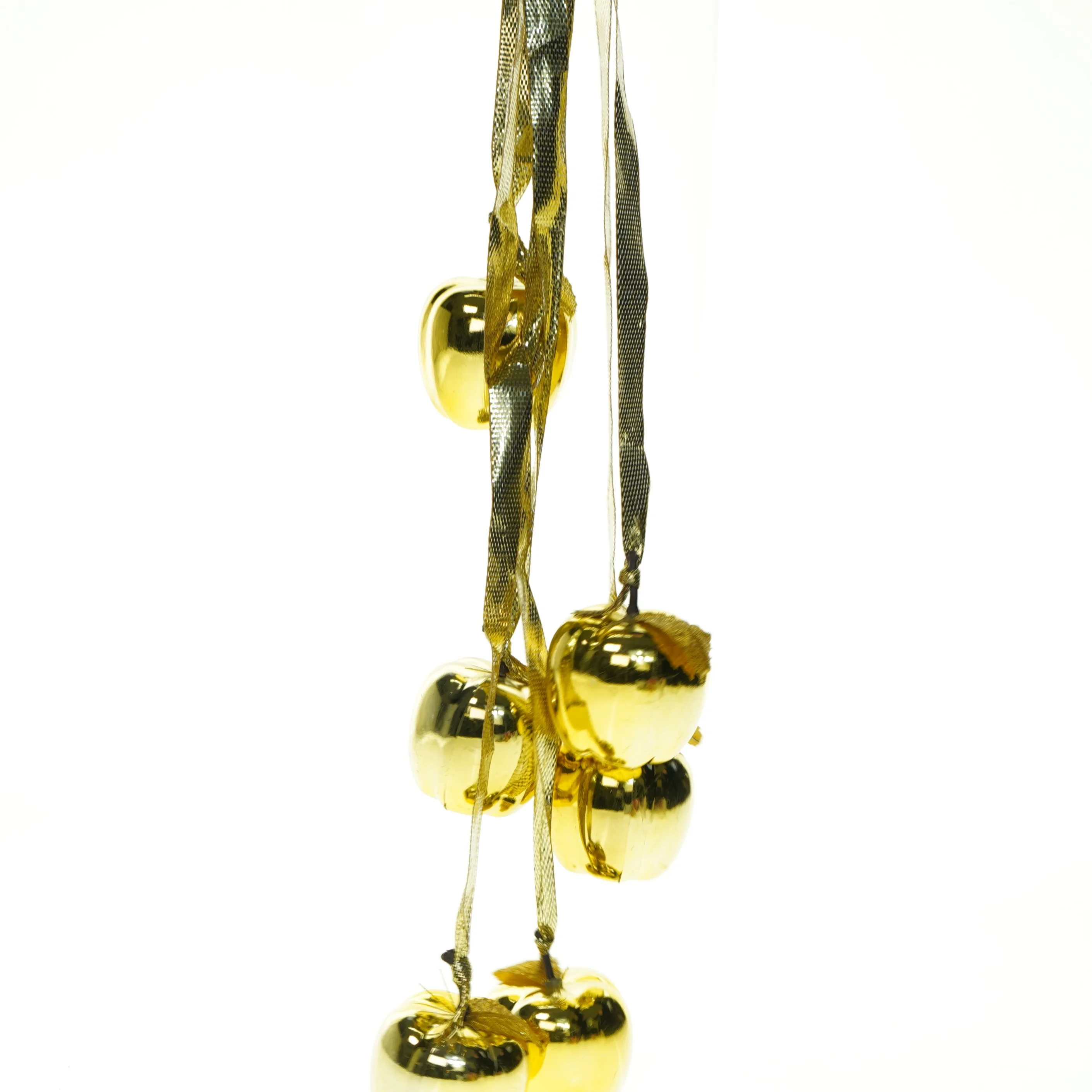 Gyldne jule æbler med bånd (str. 5 x 5 cm)