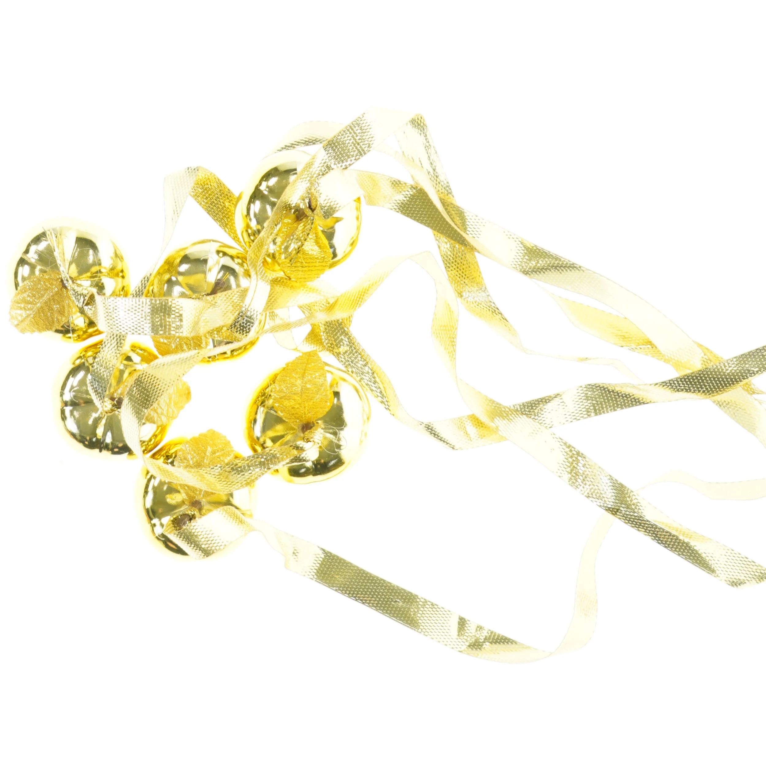 Gyldne jule æbler med bånd (str. 5 x 5 cm)