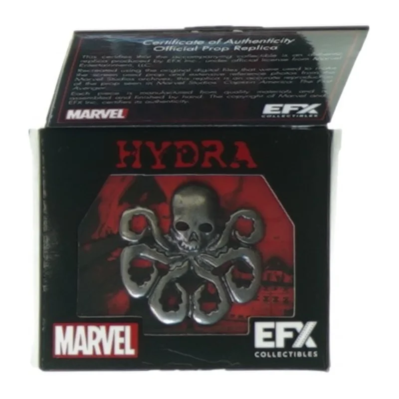 Captain America Hydra pin - Official prop replica fra Marvel (str. 8 x 6 cm)