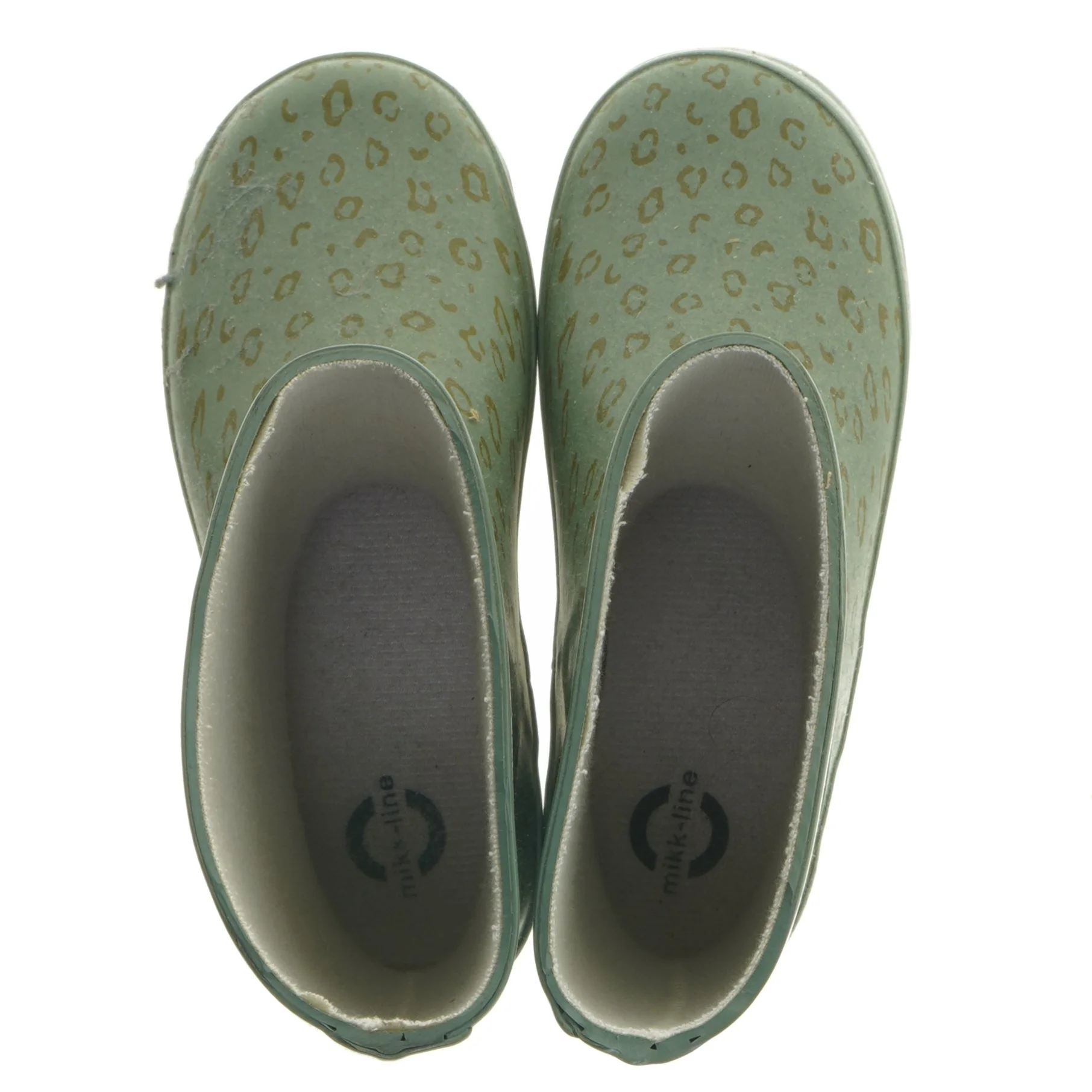 Gummistøvler med leopardprint fra Mikk-line (str. 32 )