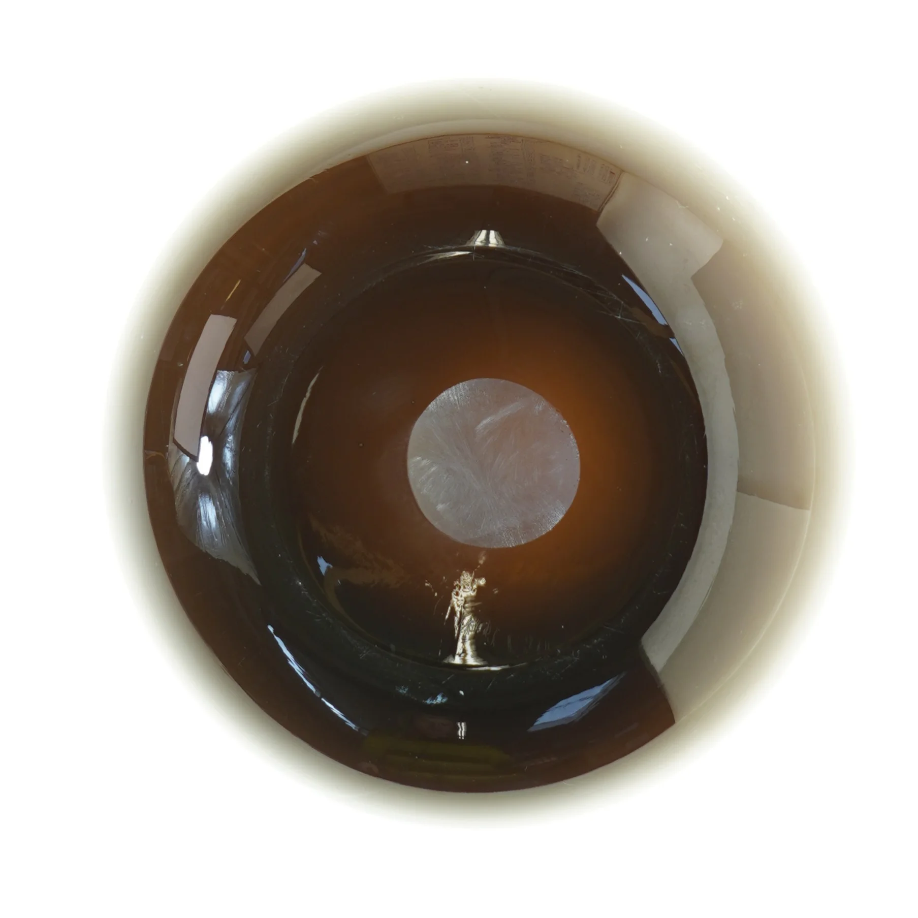 Brun glasvase (str. 20 x 20 cm)