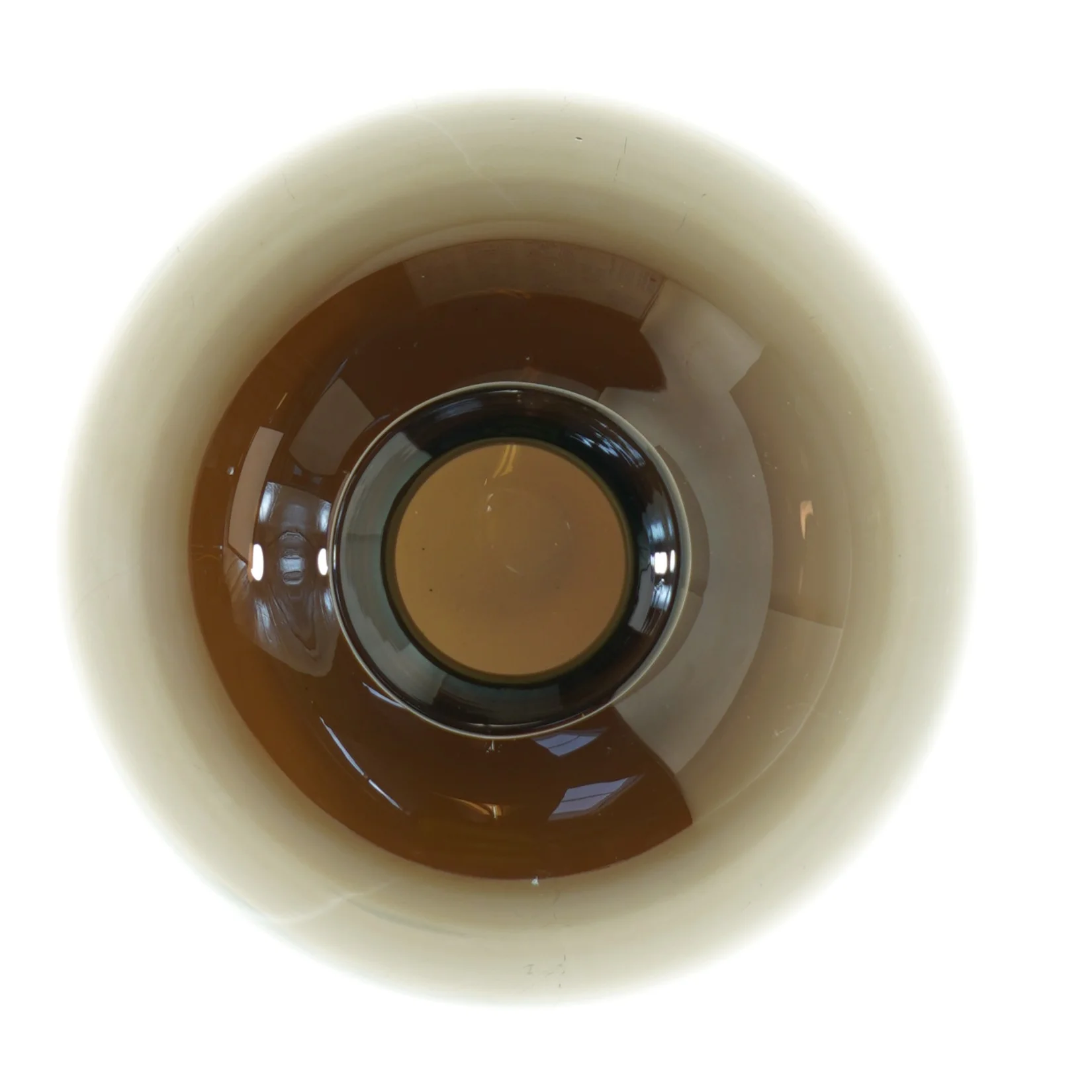 Brun glasvase (str. 20 x 20 cm)