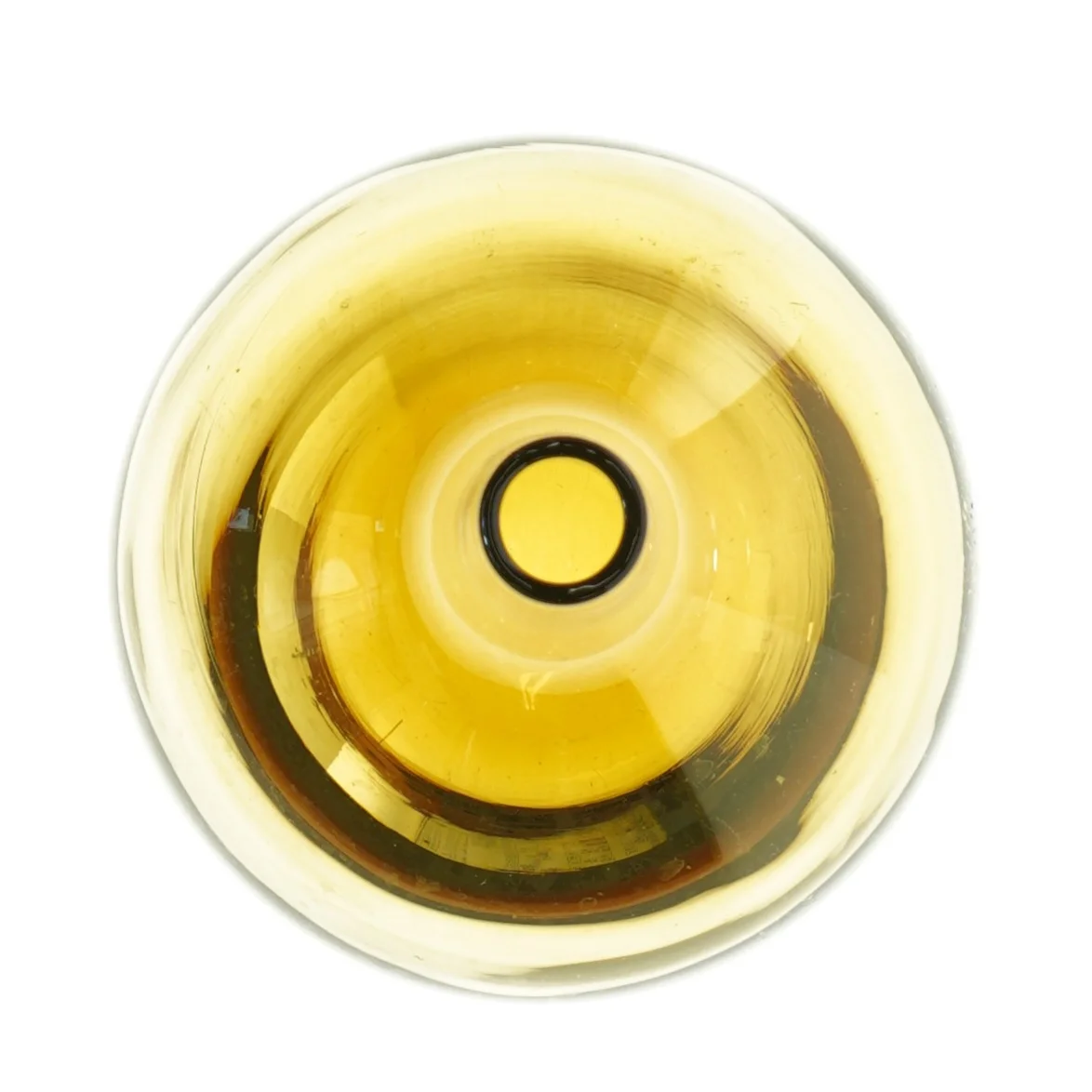 Gul glasvase (str. 20 x 13 cm)