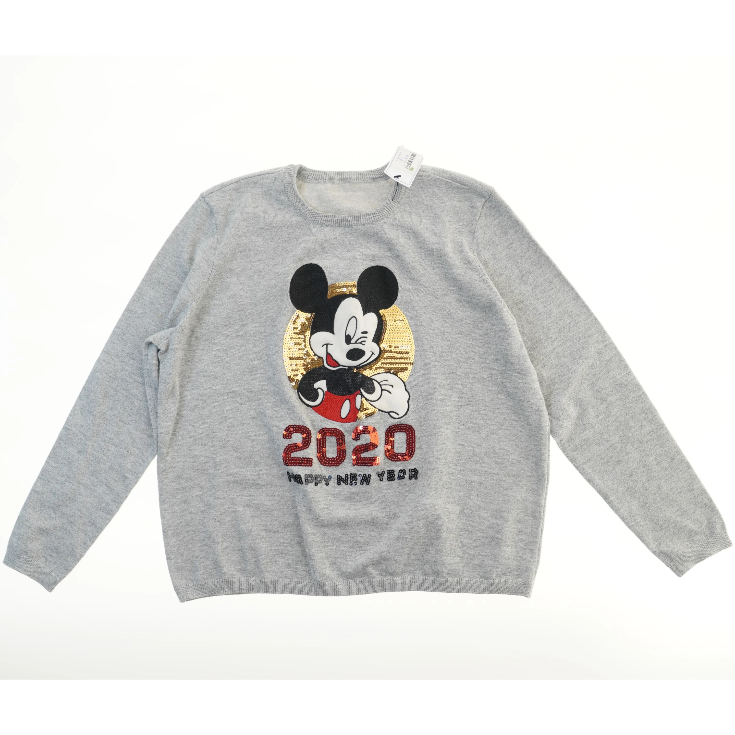 Grå sweatshirt med Mickey Mouse motiv (str.  55x60 cm)