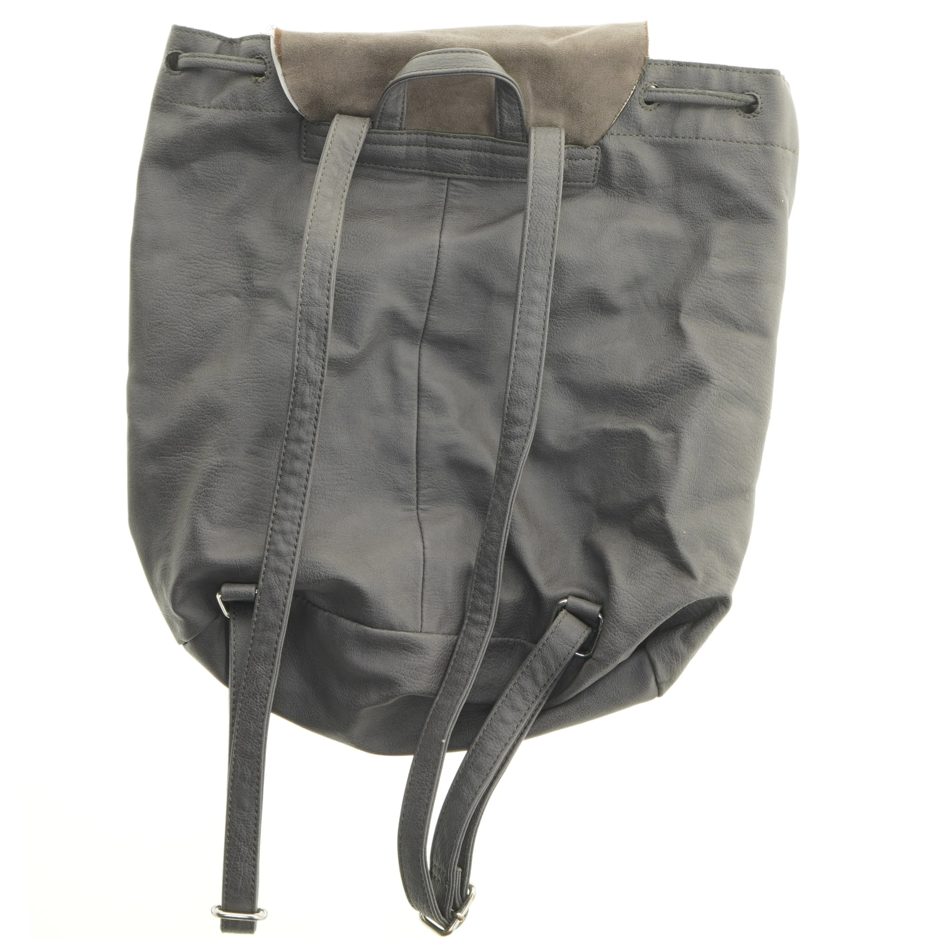 Grå skuldertaske i læder