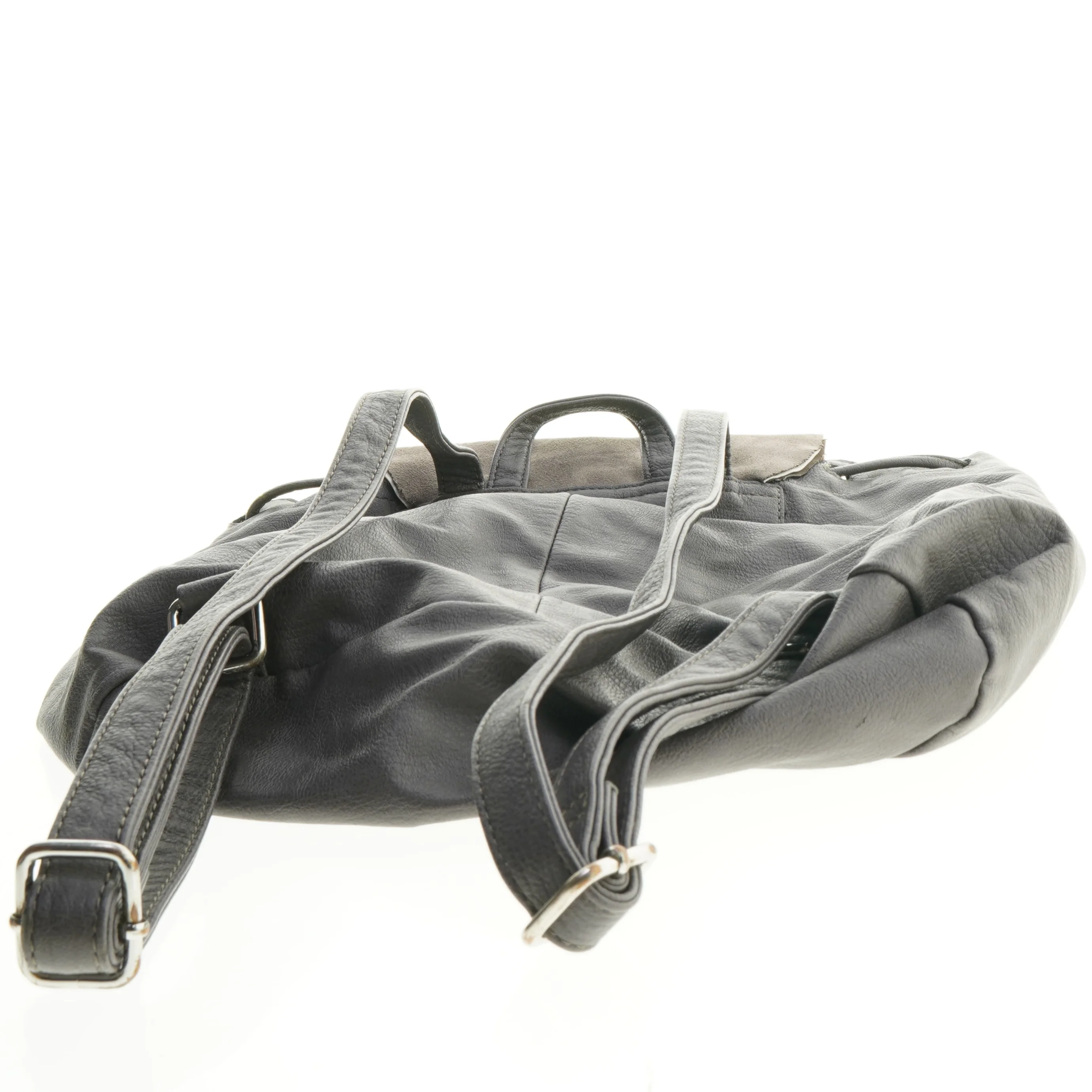 Grå skuldertaske i læder