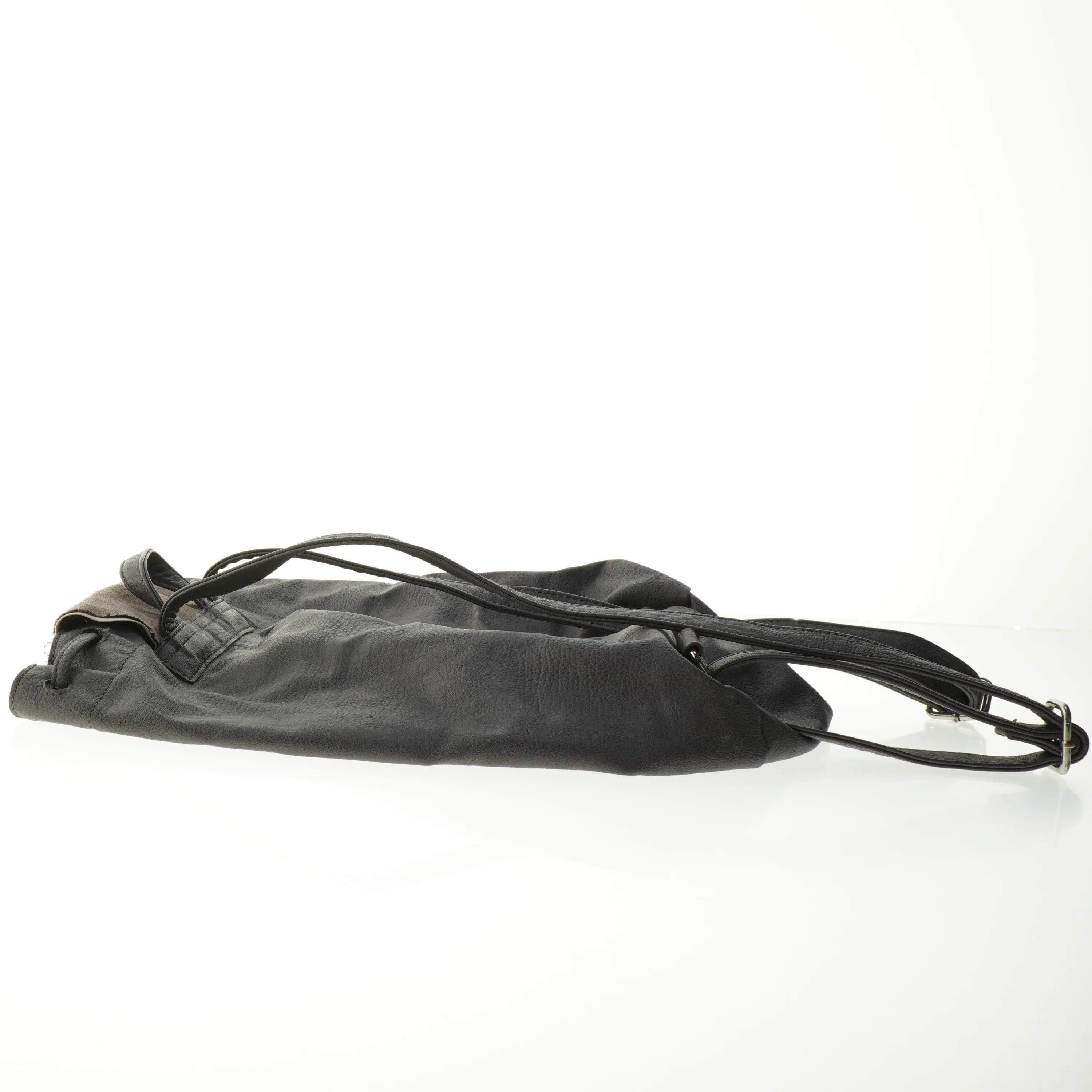 Grå skuldertaske i læder