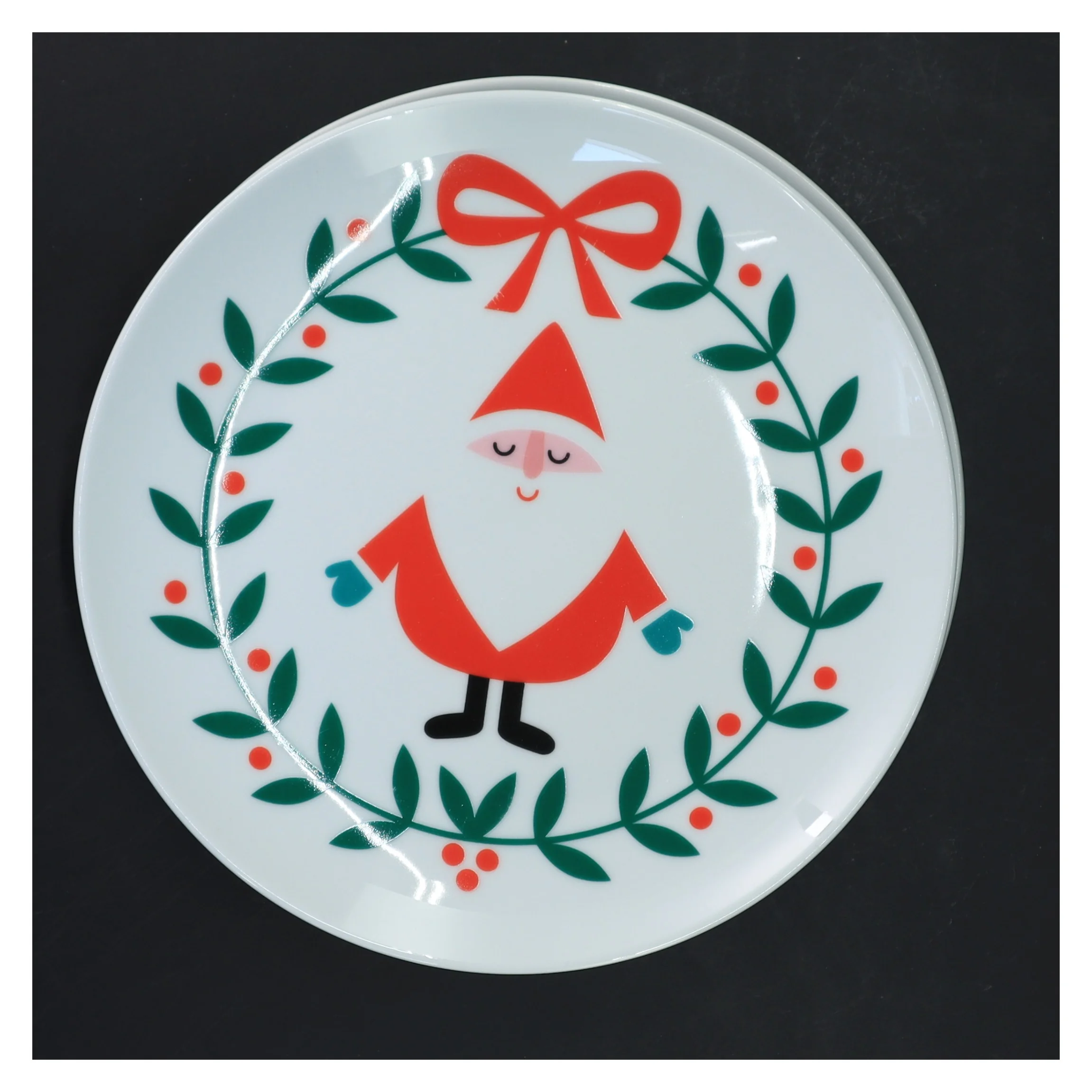 Jule tallerkener med motiver fra Flying Tiger (str. 2 stk Ø 20,5 cm)