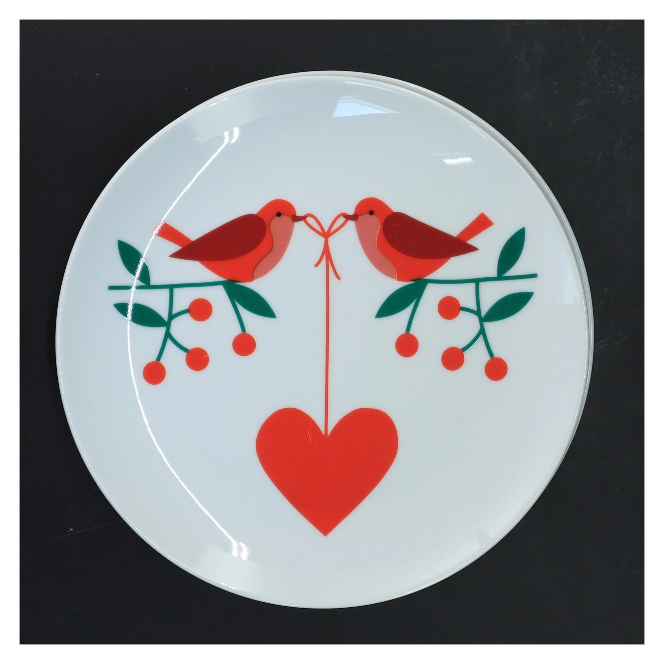 Jule tallerkener med motiver fra Flying Tiger (str. 2 stk Ø 20,5 cm)