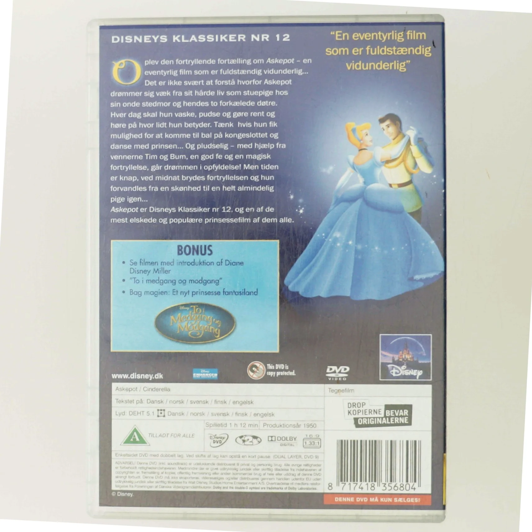 Askepot fra Walt Disney (DVD)